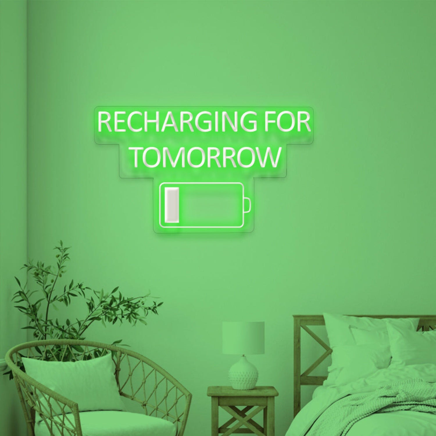 Recharge For Tomorrow Neon For New Beginnings | Shineneon
