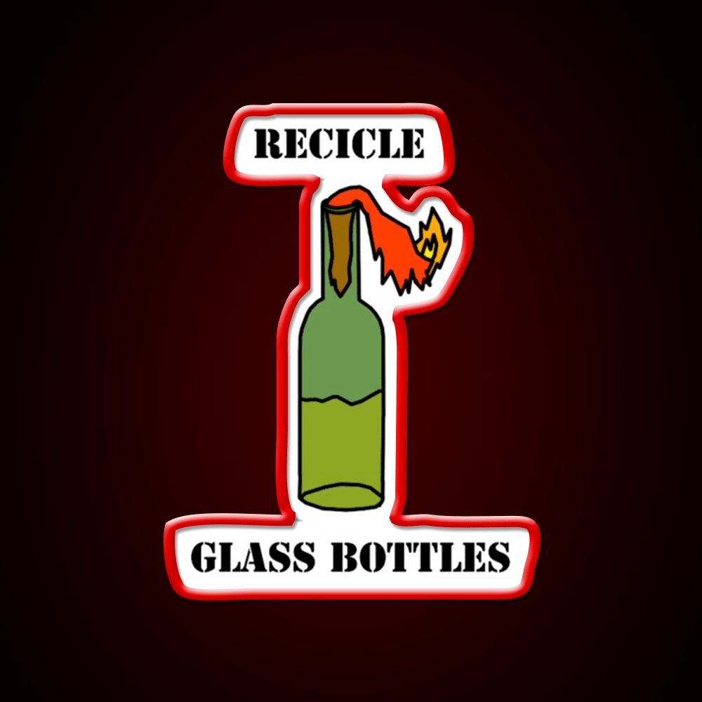 Recicle Glass Bottles Cocktail Bar Decor Led Neon Sign Rgb Color - Shineneon