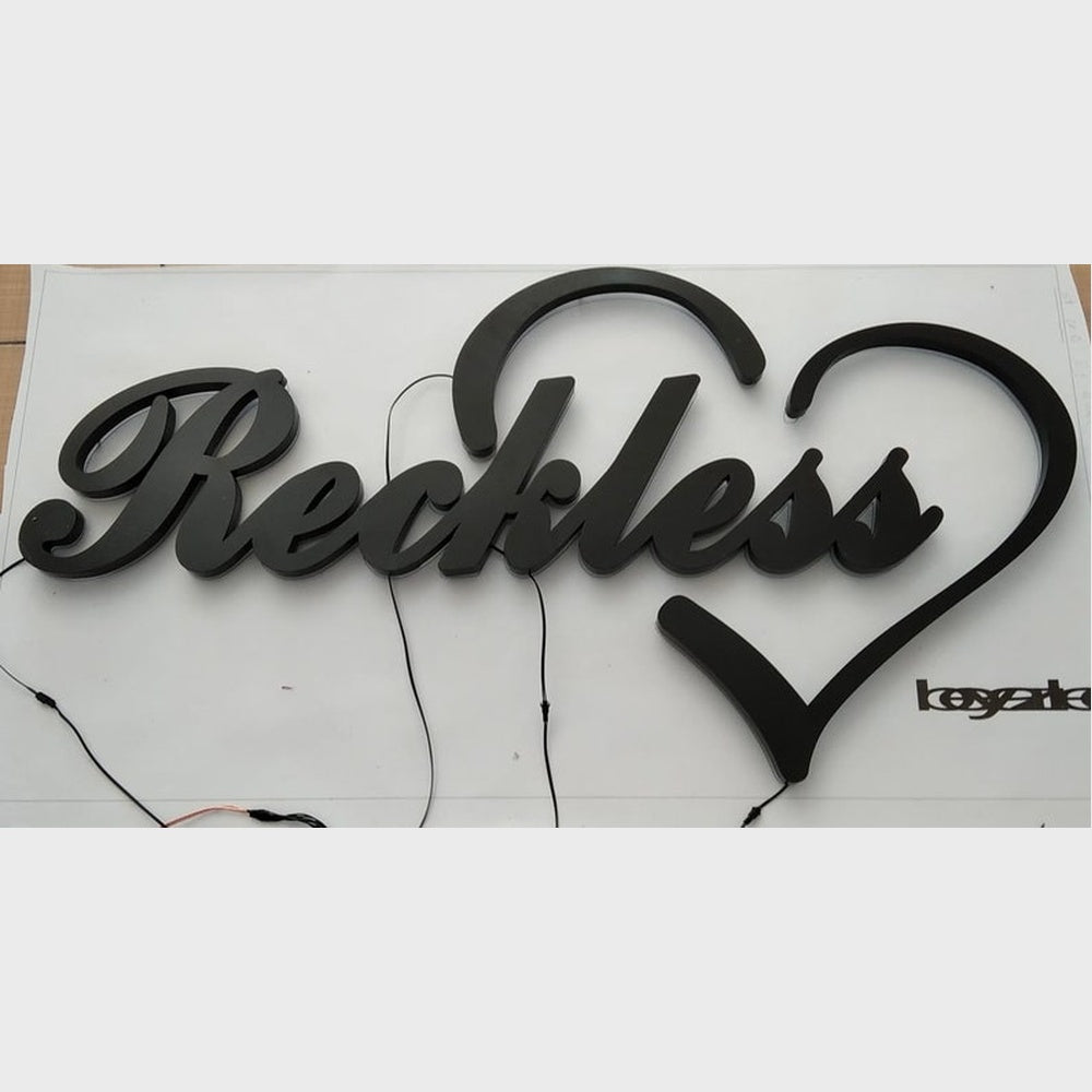 Reckless Love 3D Backlit Channel Letters Led Light Sign - Shineneon