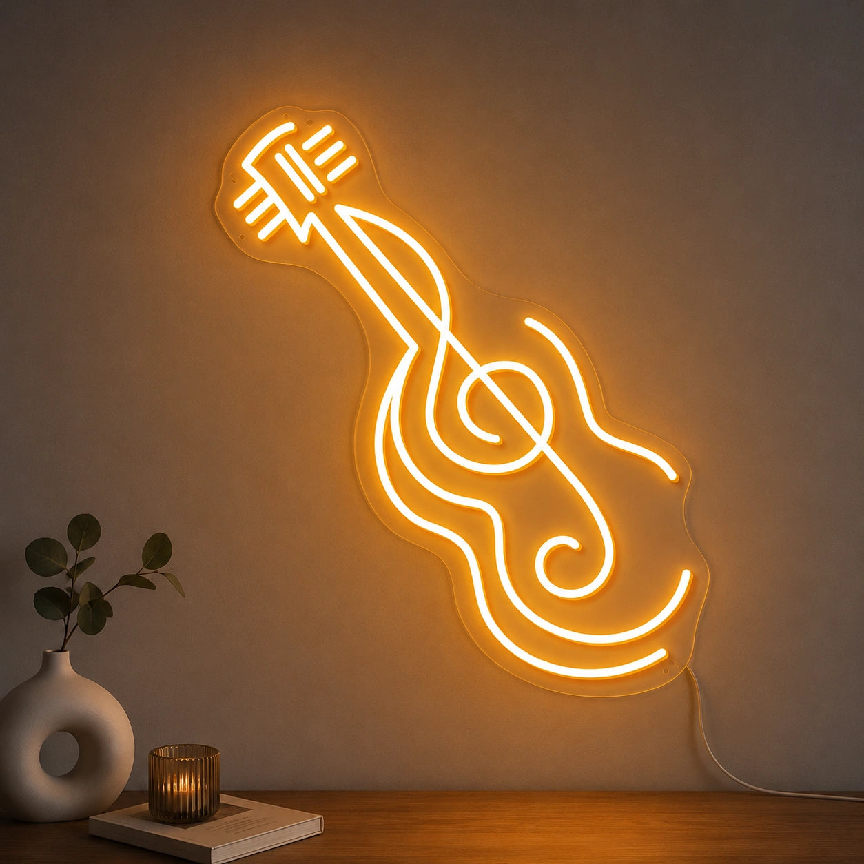 Record Player Guitar Neon Sign LED Neon Sign main product image