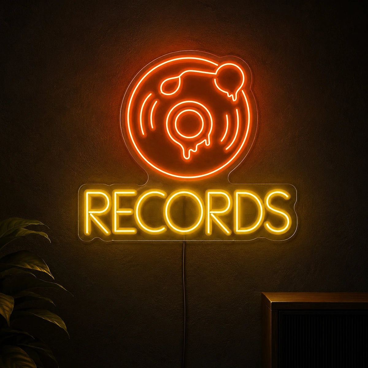 Records Dripping Vinyl LED Neon Sign - Shineneon