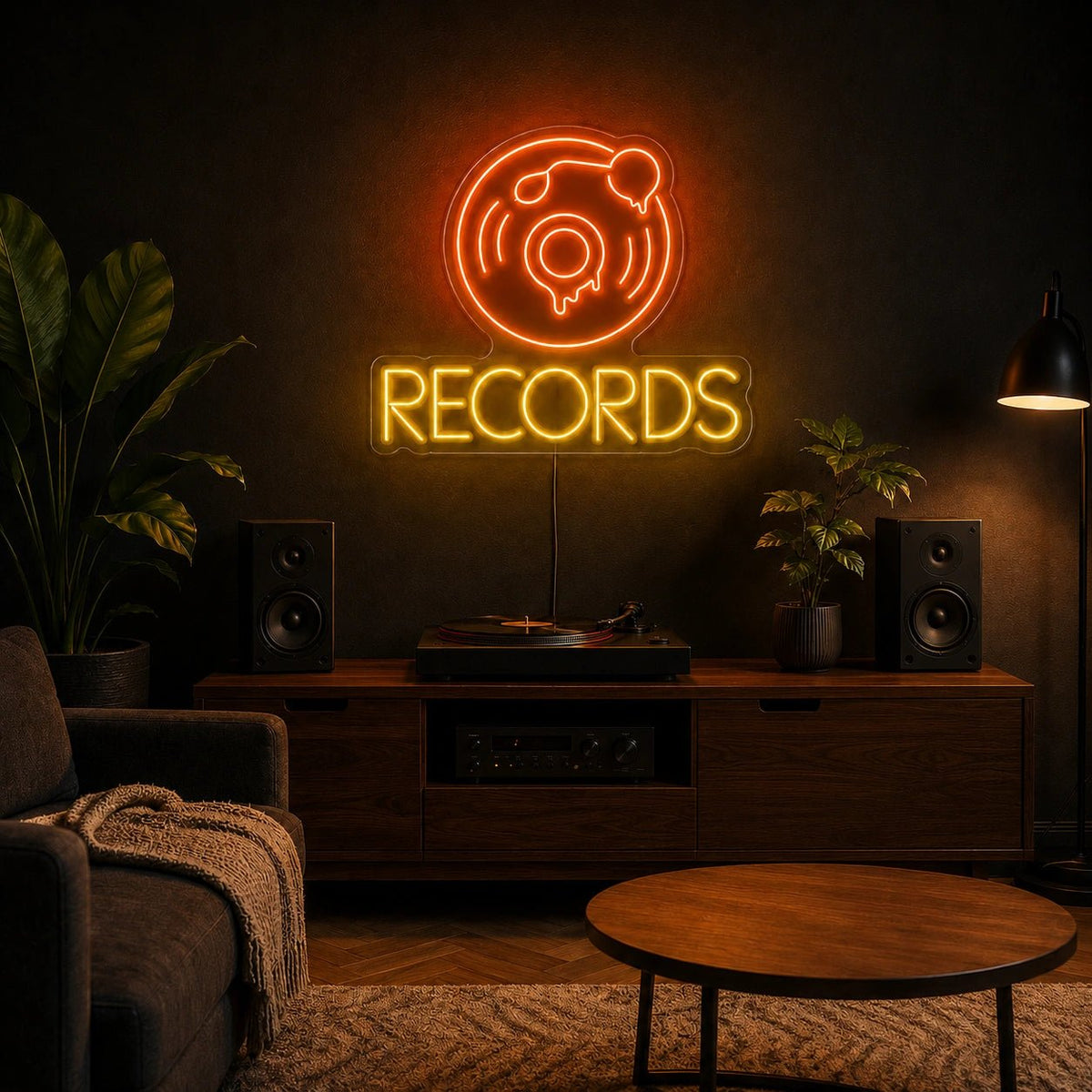 Records Dripping Vinyl LED Neon Sign - Shineneon