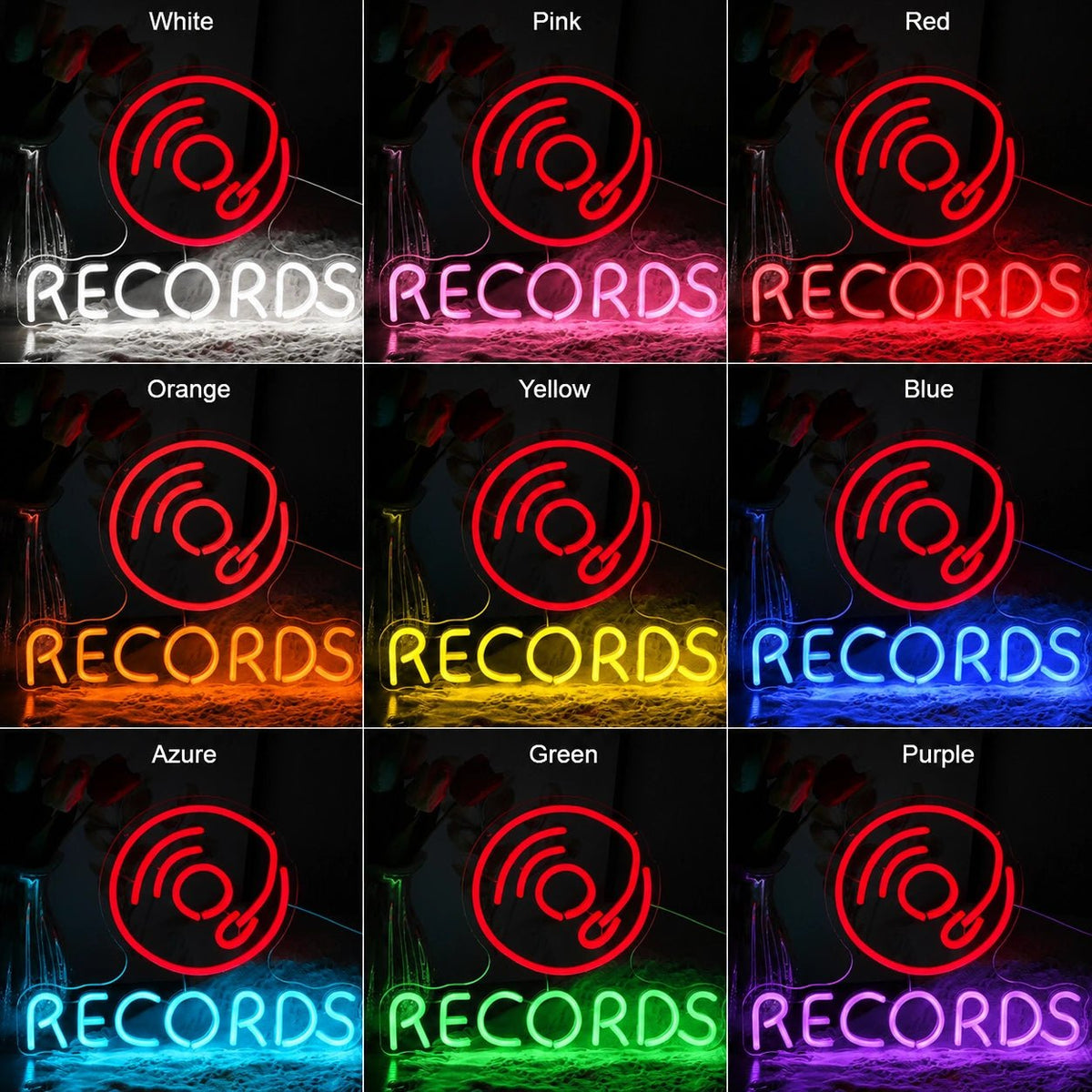 Records Man Cave LED Neon Sign - Shineneon