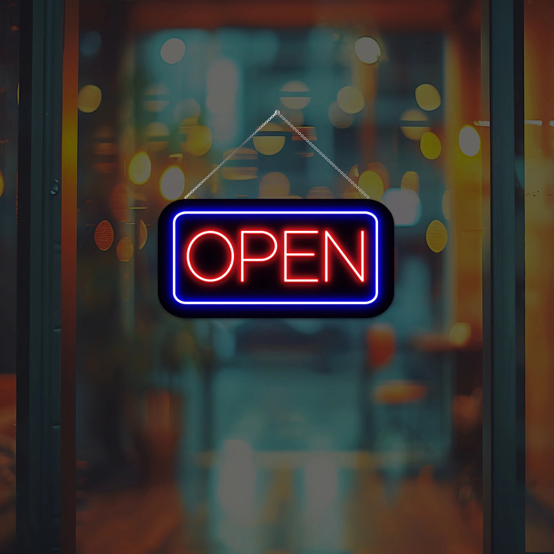 Rectangle Shape Open Led Neon Sign | Shineneon