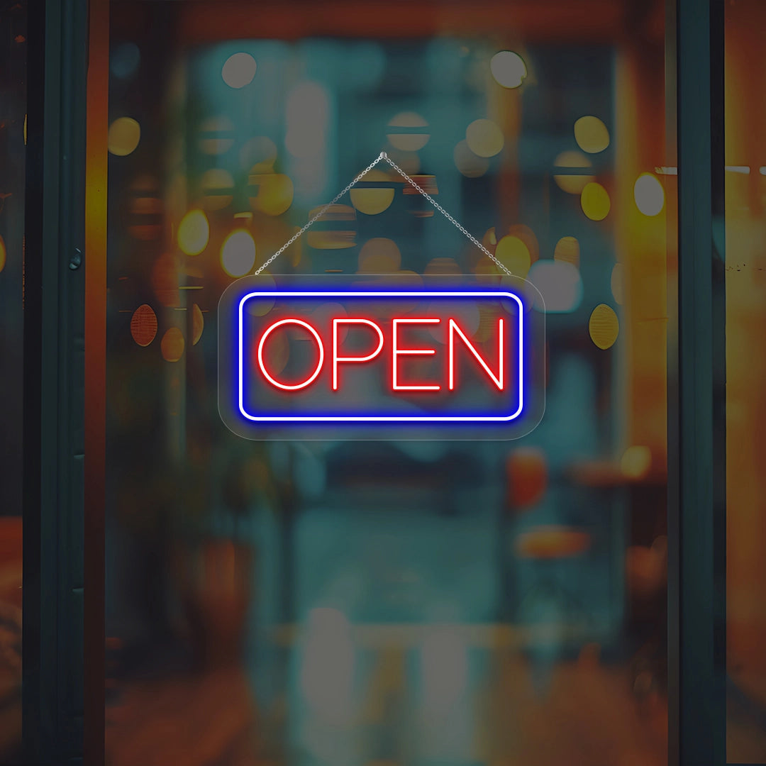 Rectangle Shape Open Led Neon Sign | Shineneon