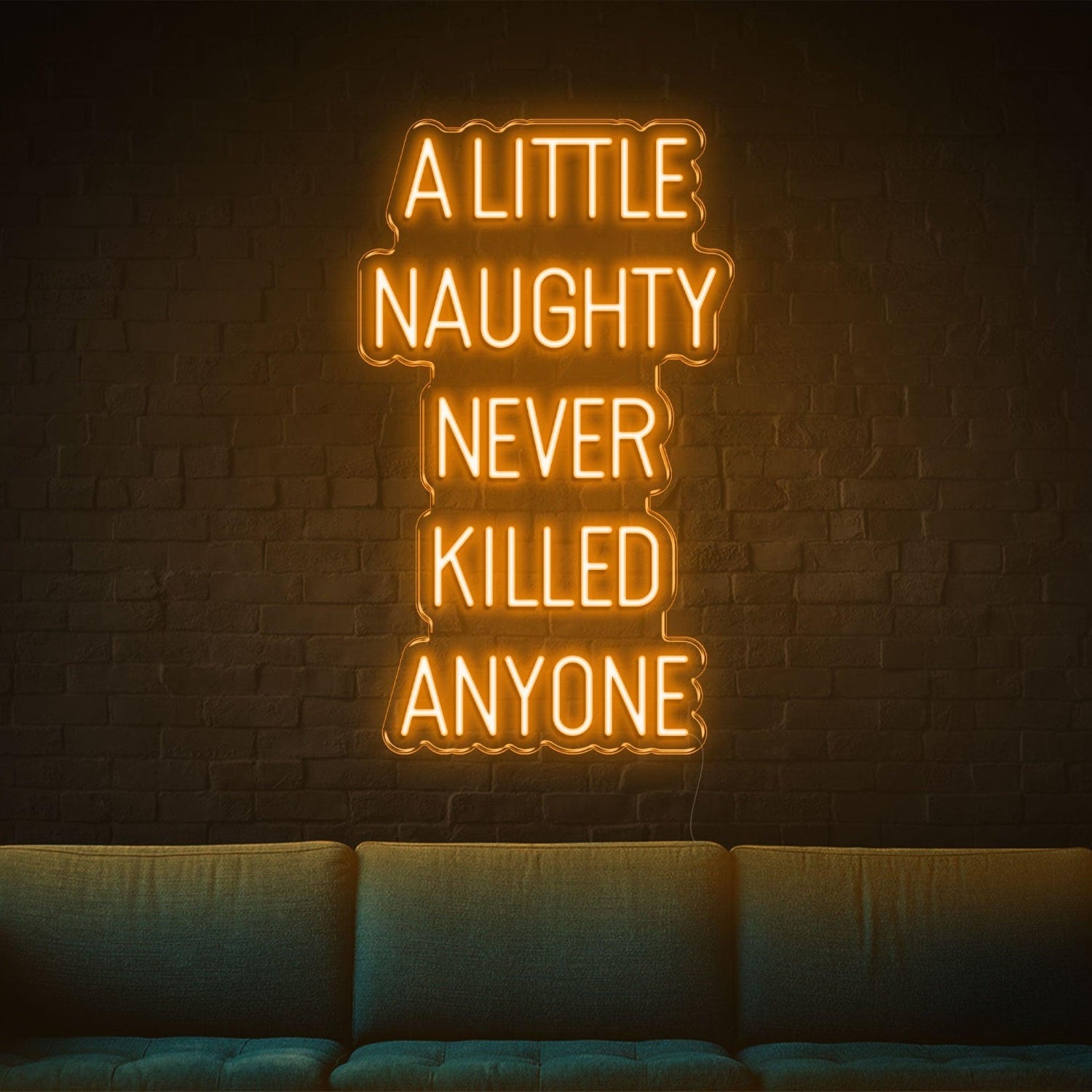 Red A Little Naughty Led Neon Sign For Home Bar Cafe Wall Decor | Shineneon