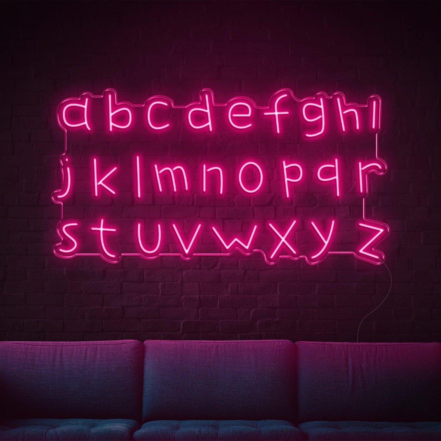 Red A-Z Lowercase Led Neon Sign For Home Cafe Bar Wall Art | Shineneon