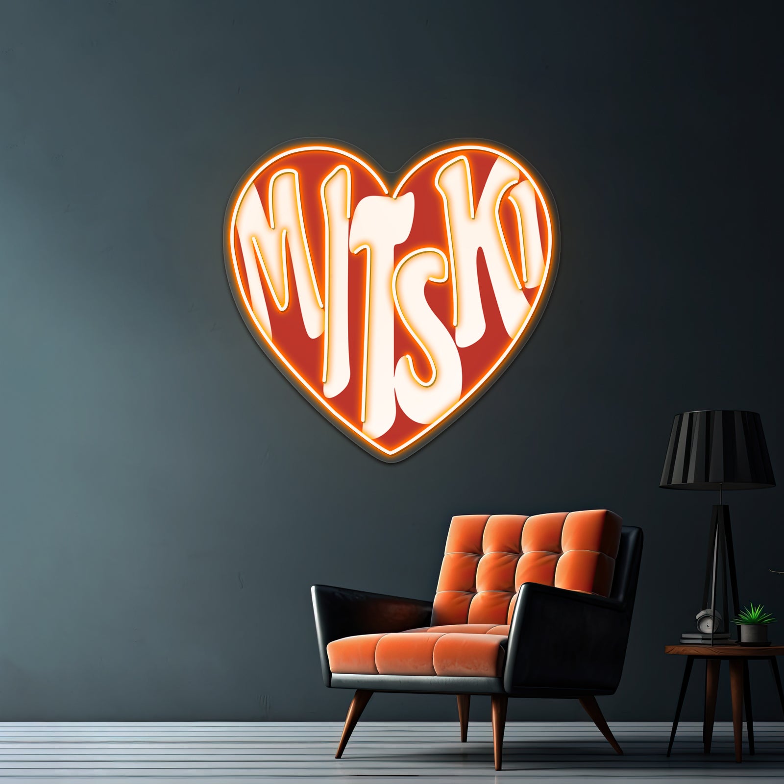 Red And White Heartwork Led Signs For Room | Shineneon