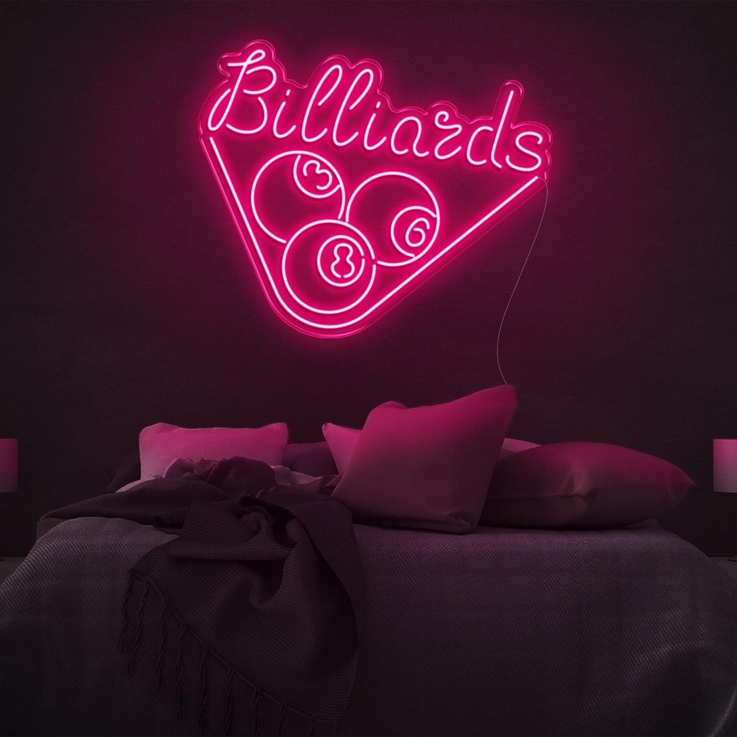 Red Billiards 3-8-6 Triangle Led Neon Sign For Room Decor | Shineneon