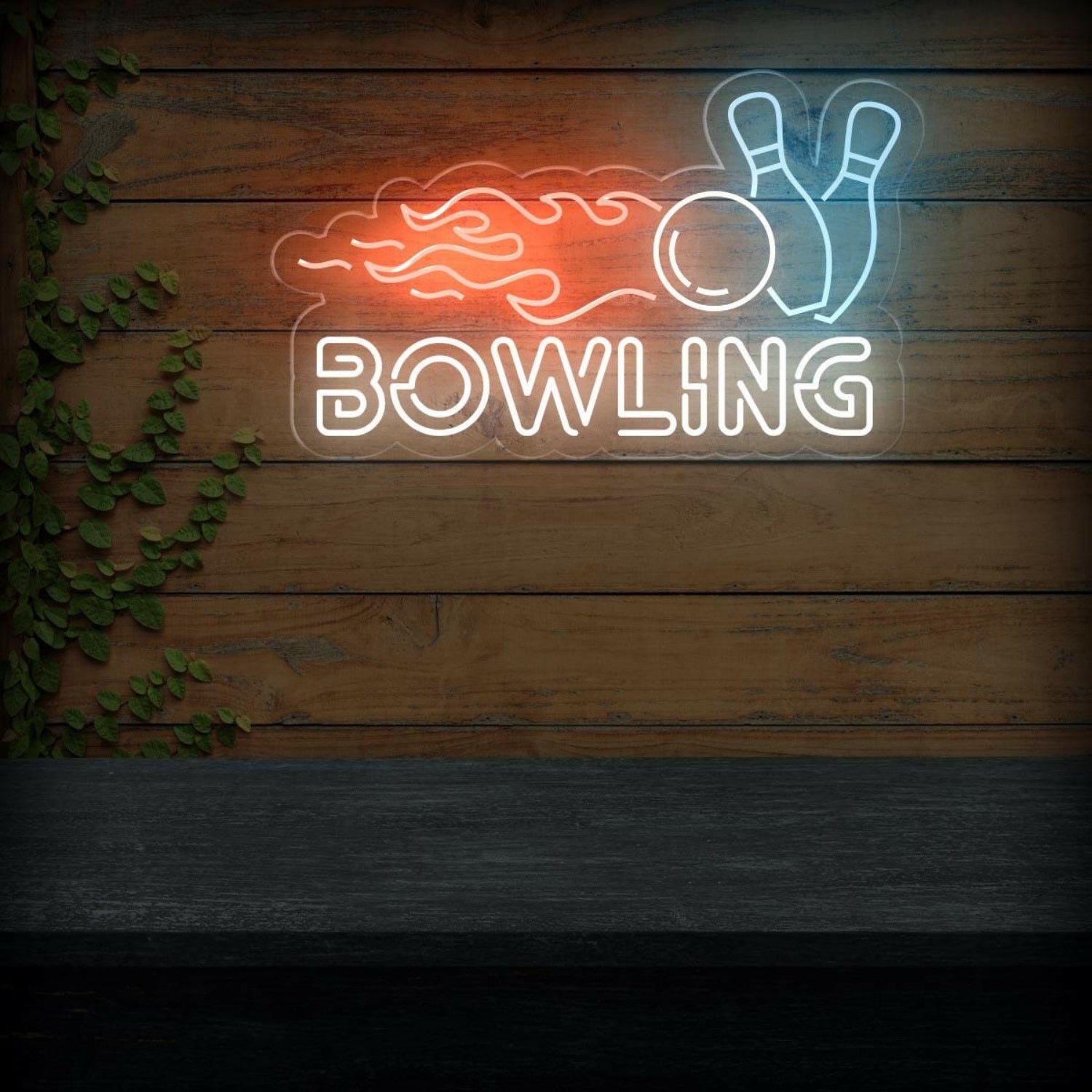 Red Blue White Bowling Led Neon Sign For Alleys Game Room Decor | Shineneon