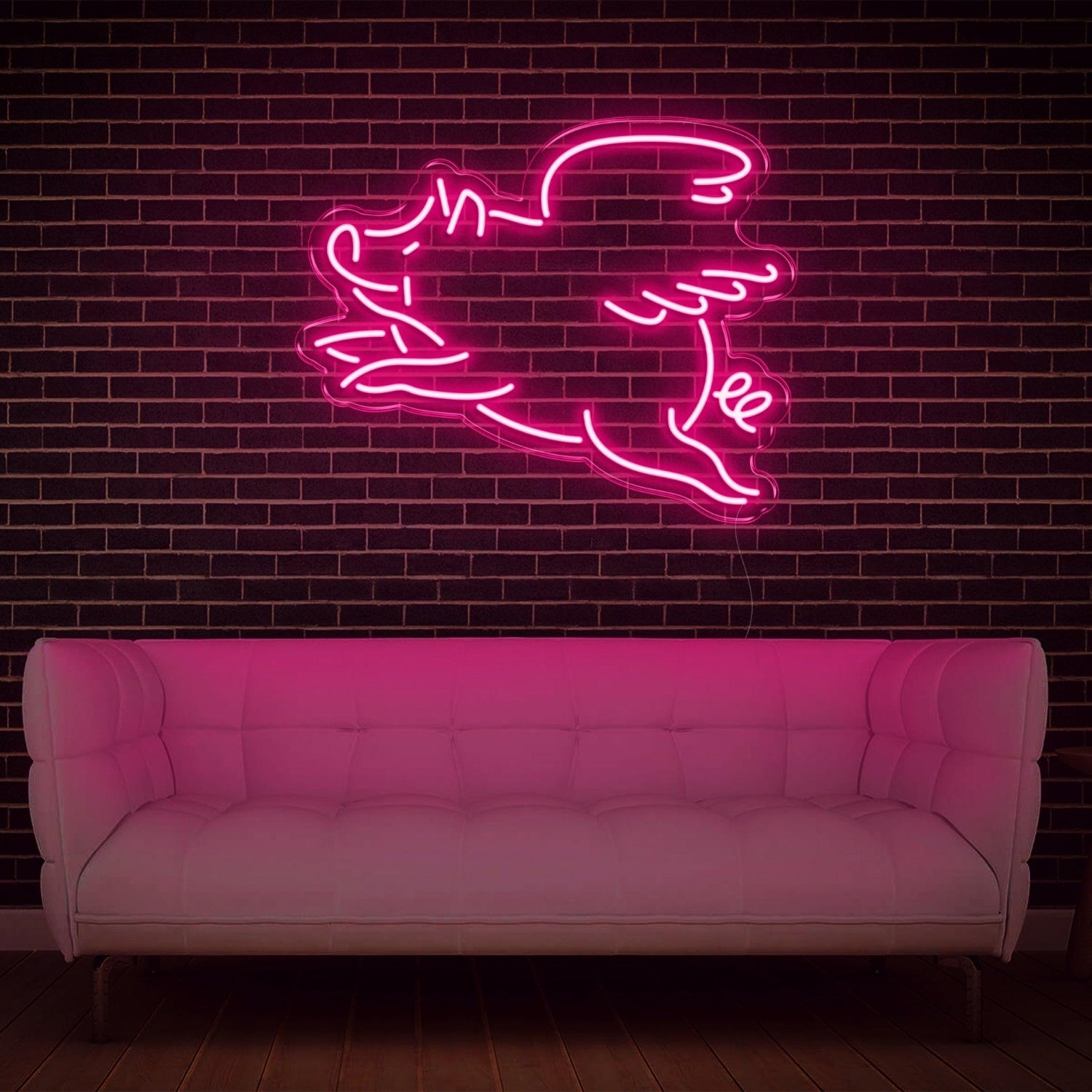 Red Cartoon Flying Pig Led Neon Sign For Modern Home Decor | Shineneon