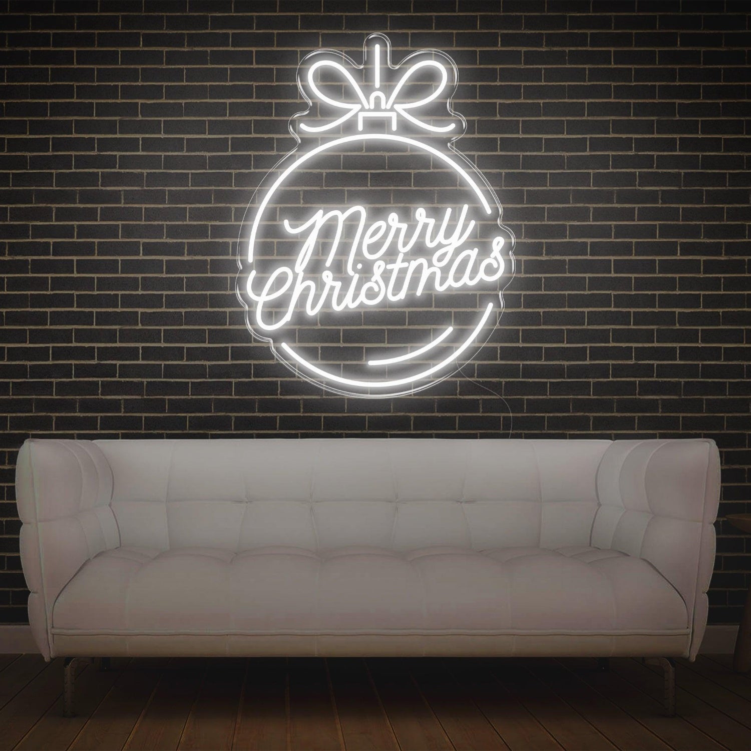 Red Christmas Ball Merry Christmas Led Neon Sign Indoor Wall Holiday Decor | Shineneon