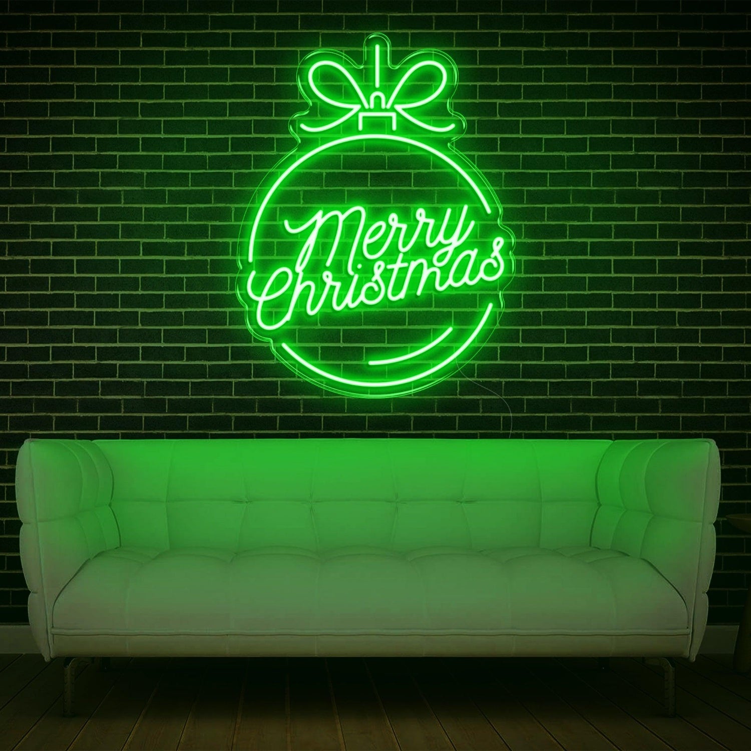 Red Christmas Ball Merry Christmas Led Neon Sign Indoor Wall Holiday Decor | Shineneon