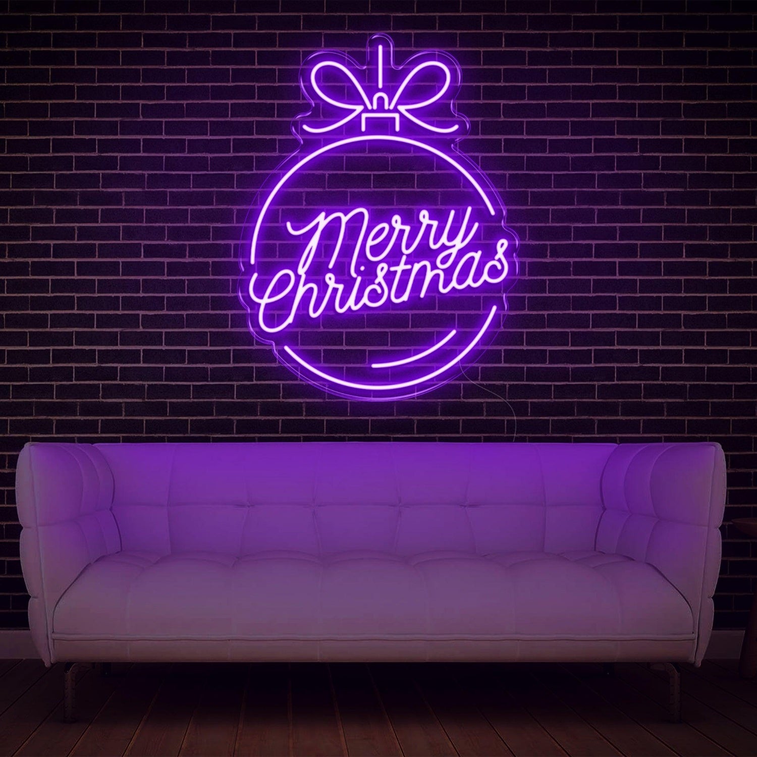 Red Christmas Ball Merry Christmas Led Neon Sign Indoor Wall Holiday Decor | Shineneon