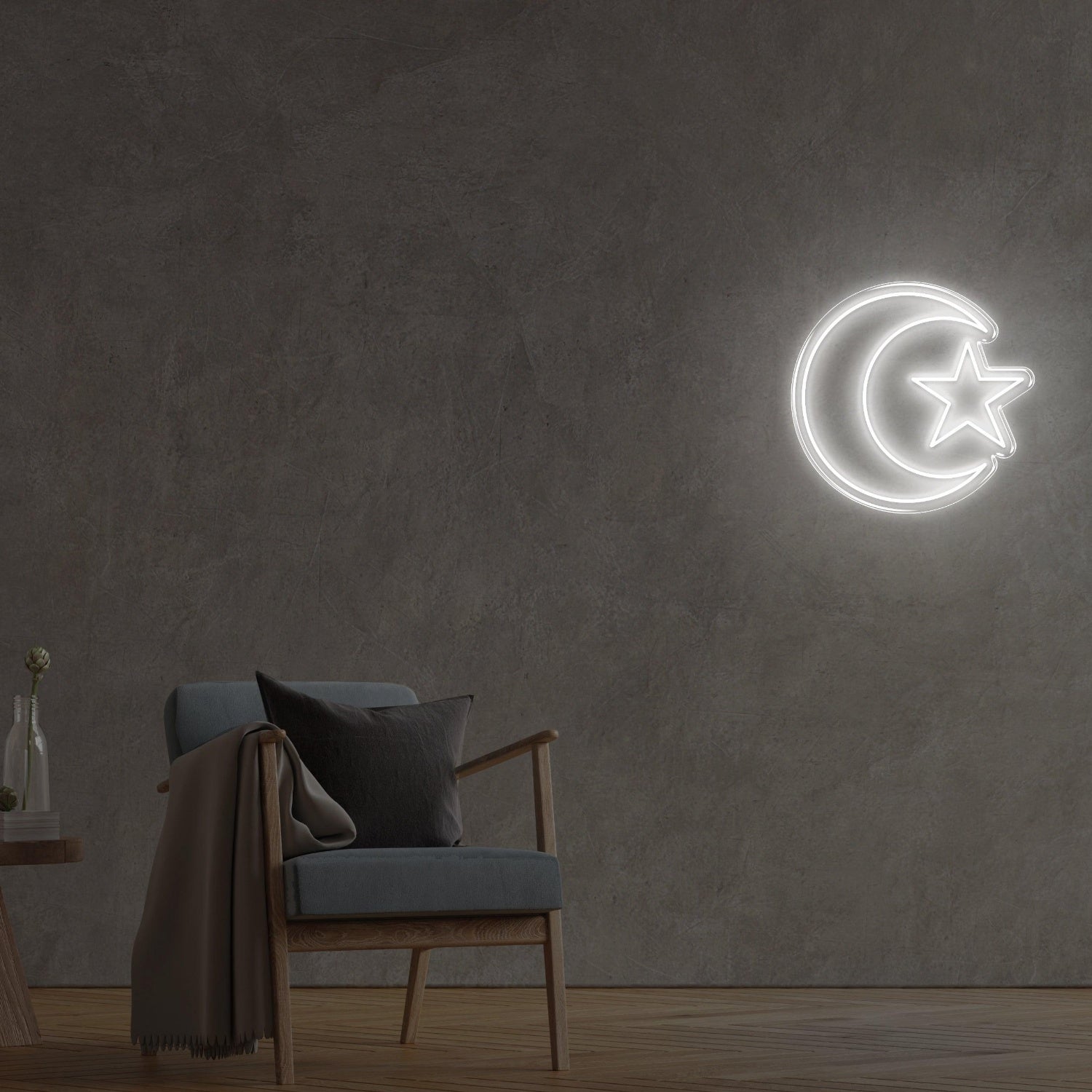 Red Crescent Star Led Neon Sign For Home Decor | Shineneon