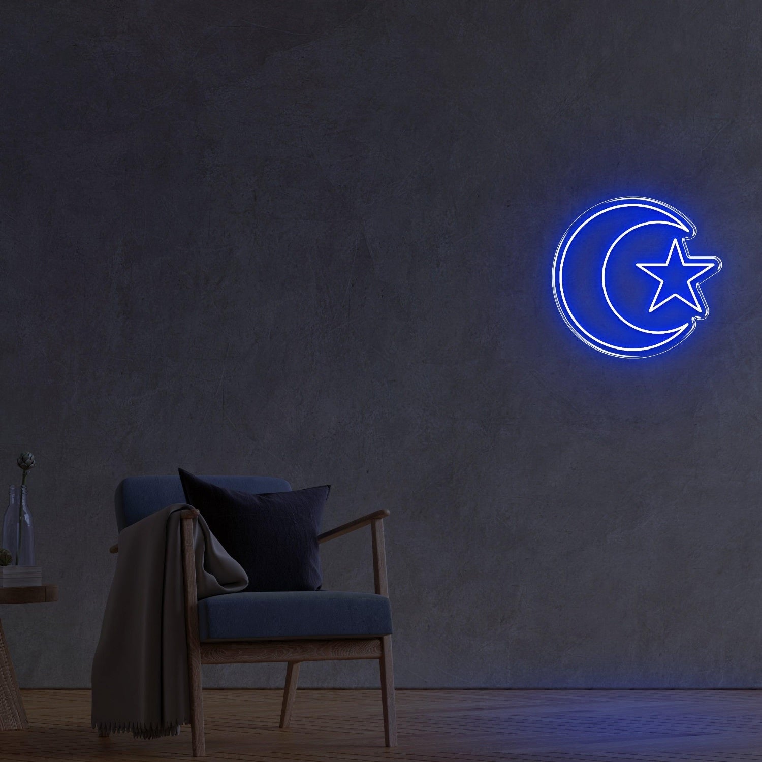 Red Crescent Star Led Neon Sign For Home Decor | Shineneon