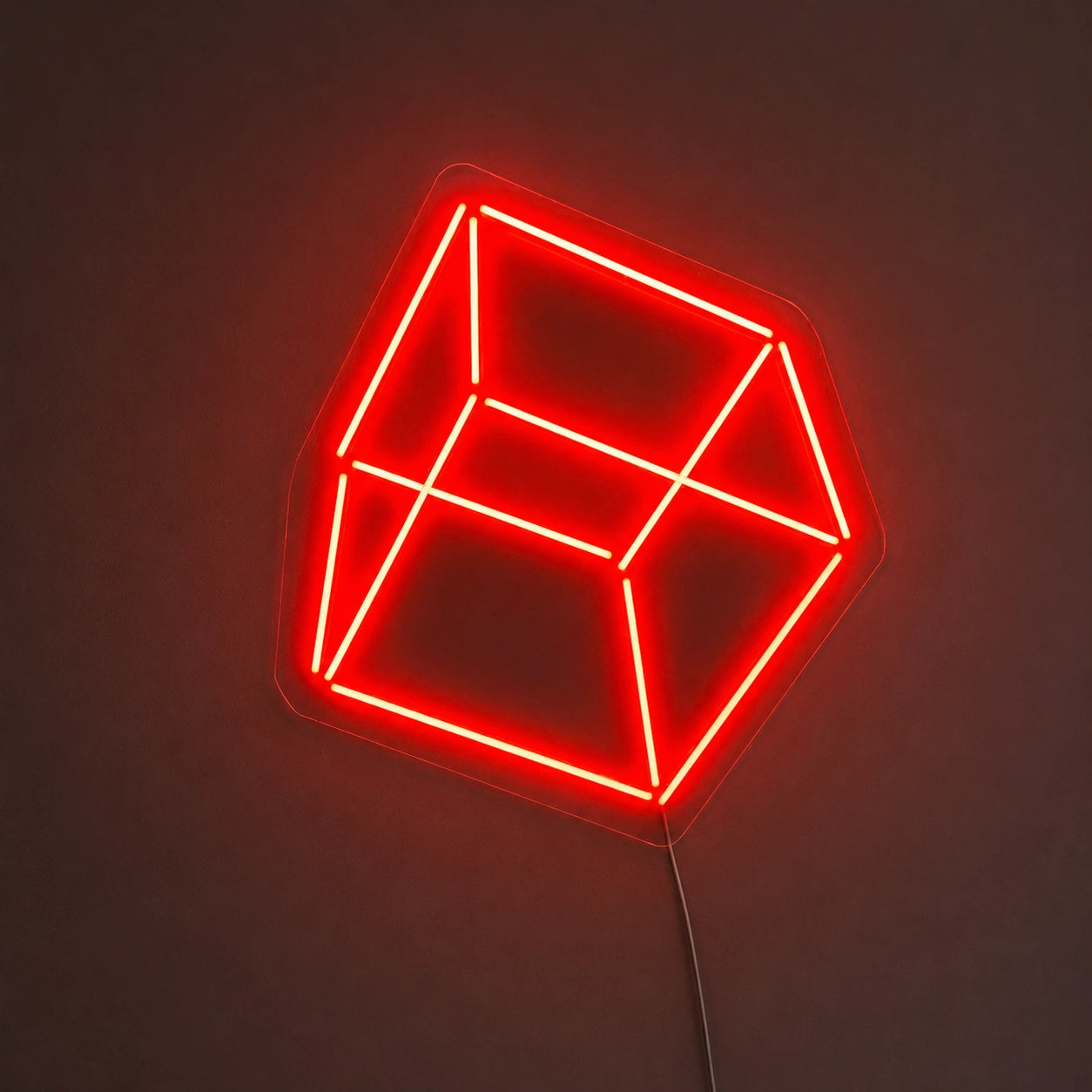 Red Cube Neon Sign LED Neon Sign main product image