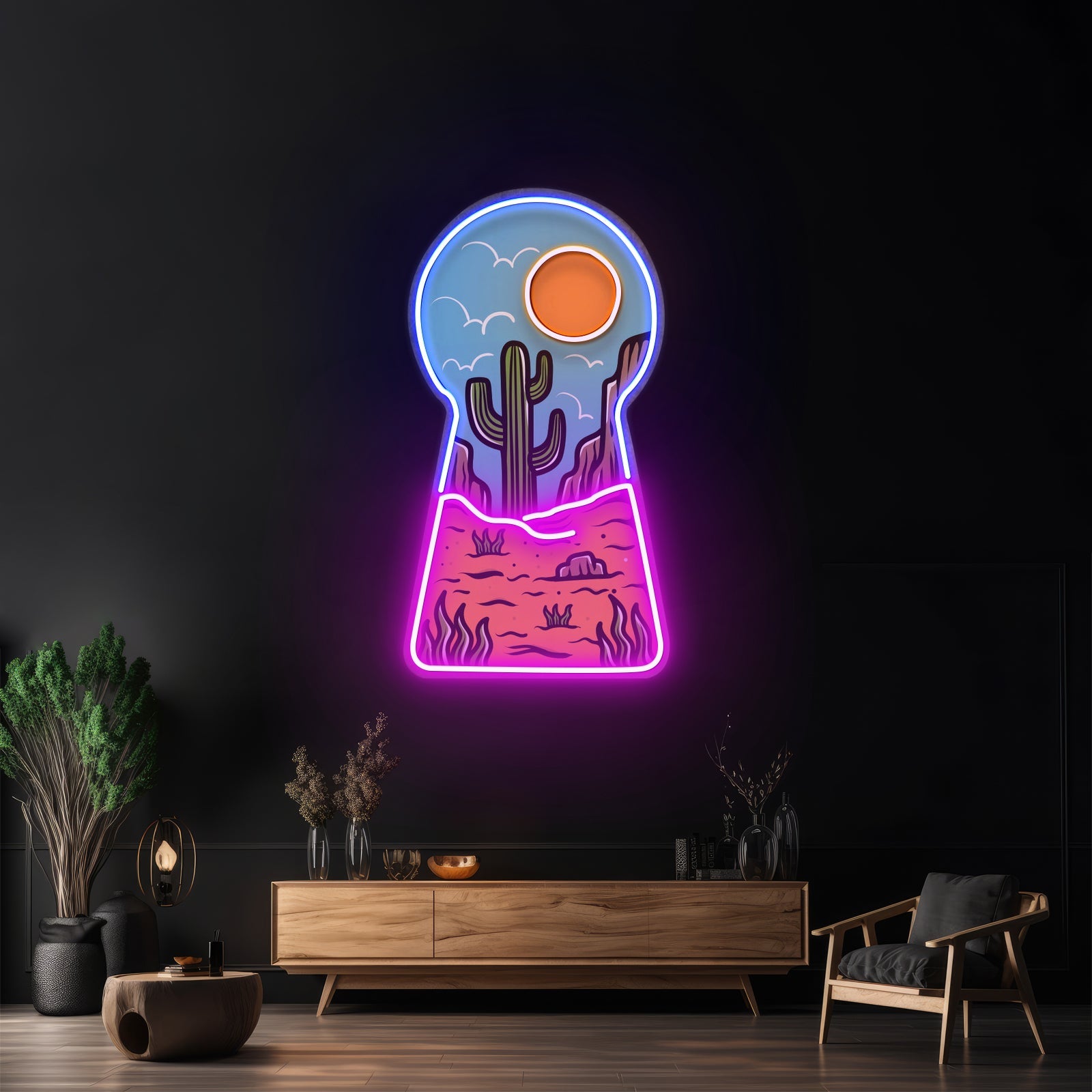Red Desert Custom Led Signs Artwork For Sale - Shineneon