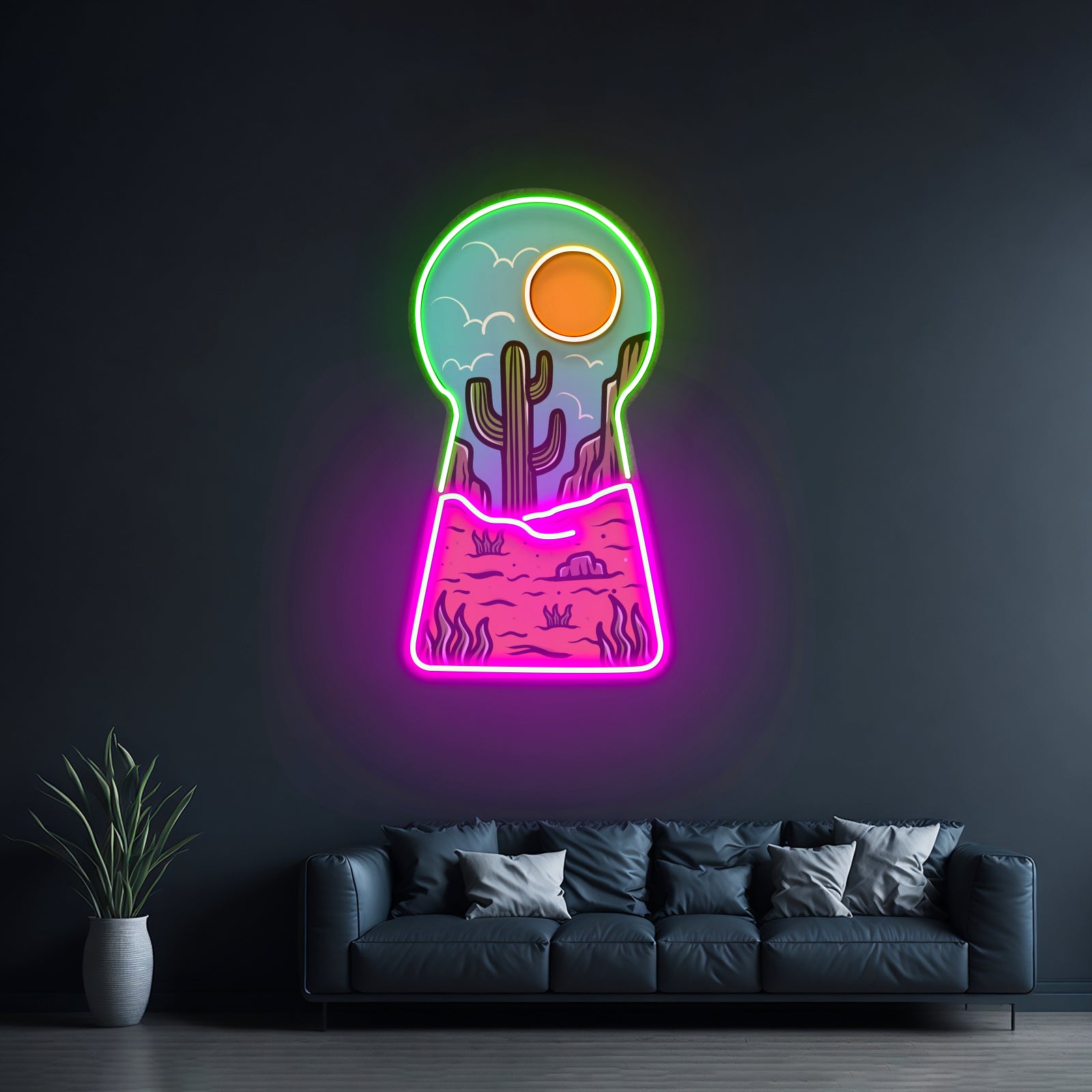 Red Desert Custom Led Signs Artwork For Sale