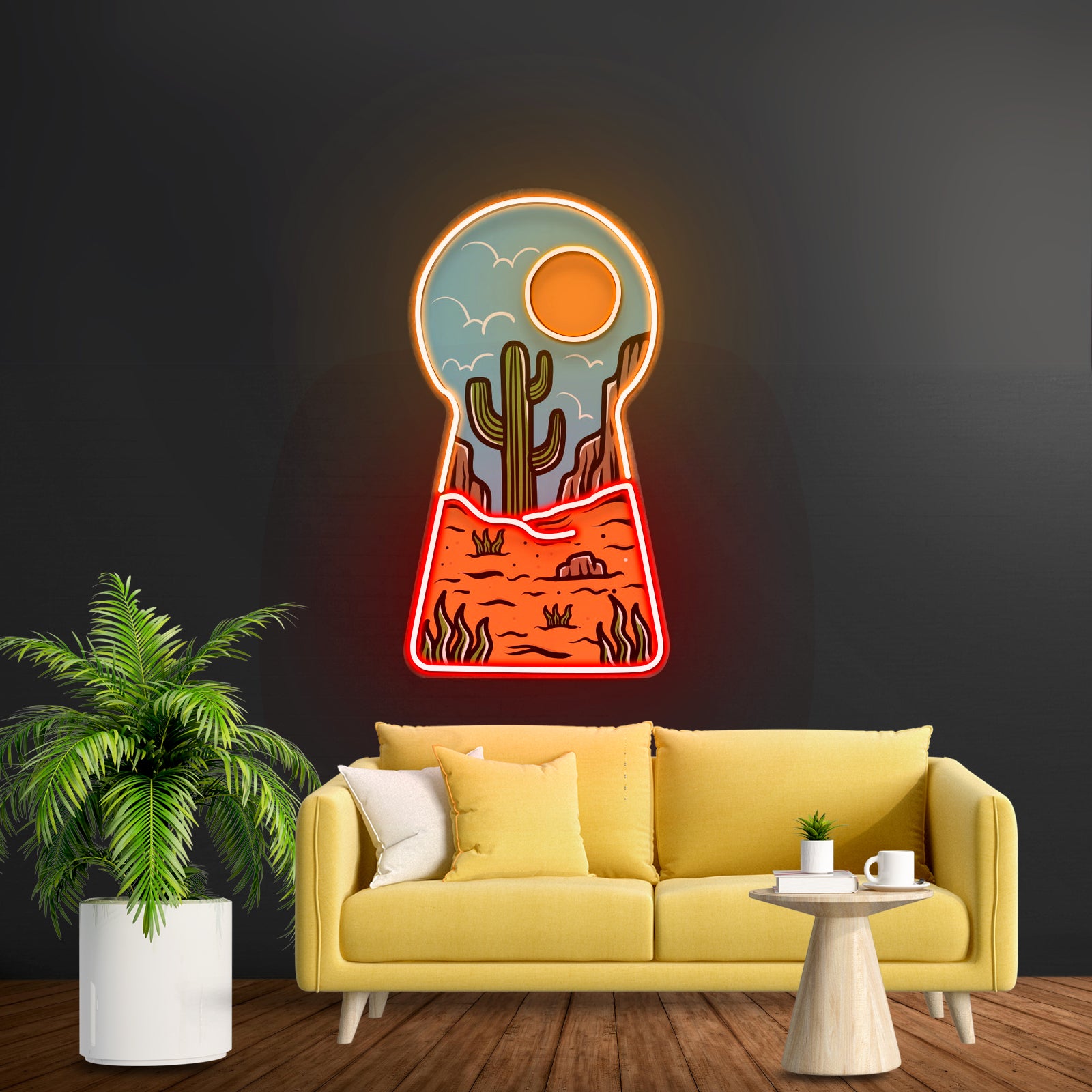 Red Heart Neon Acrylic Artwork - LED neon sign view 15
