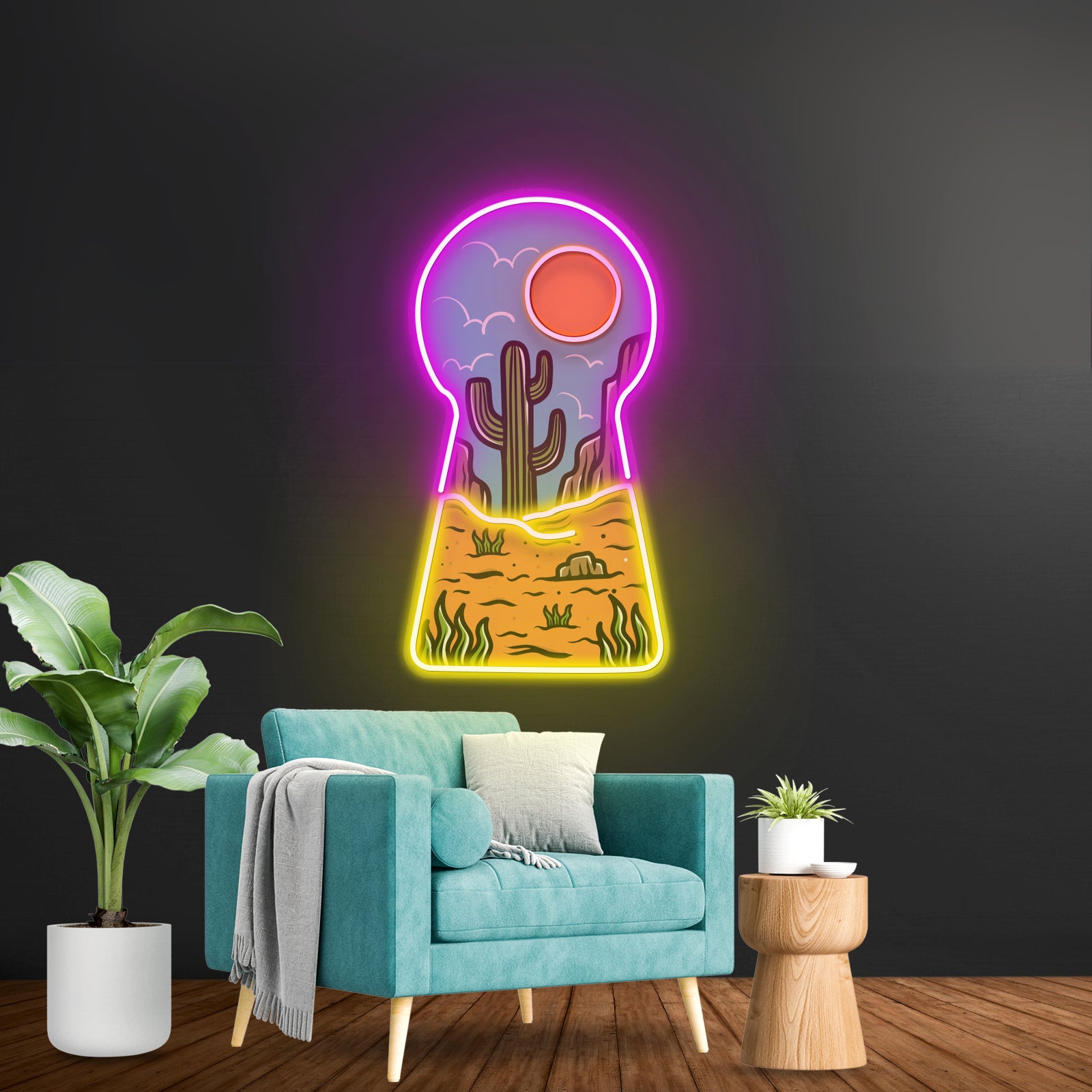 Red Heart Neon Acrylic Artwork