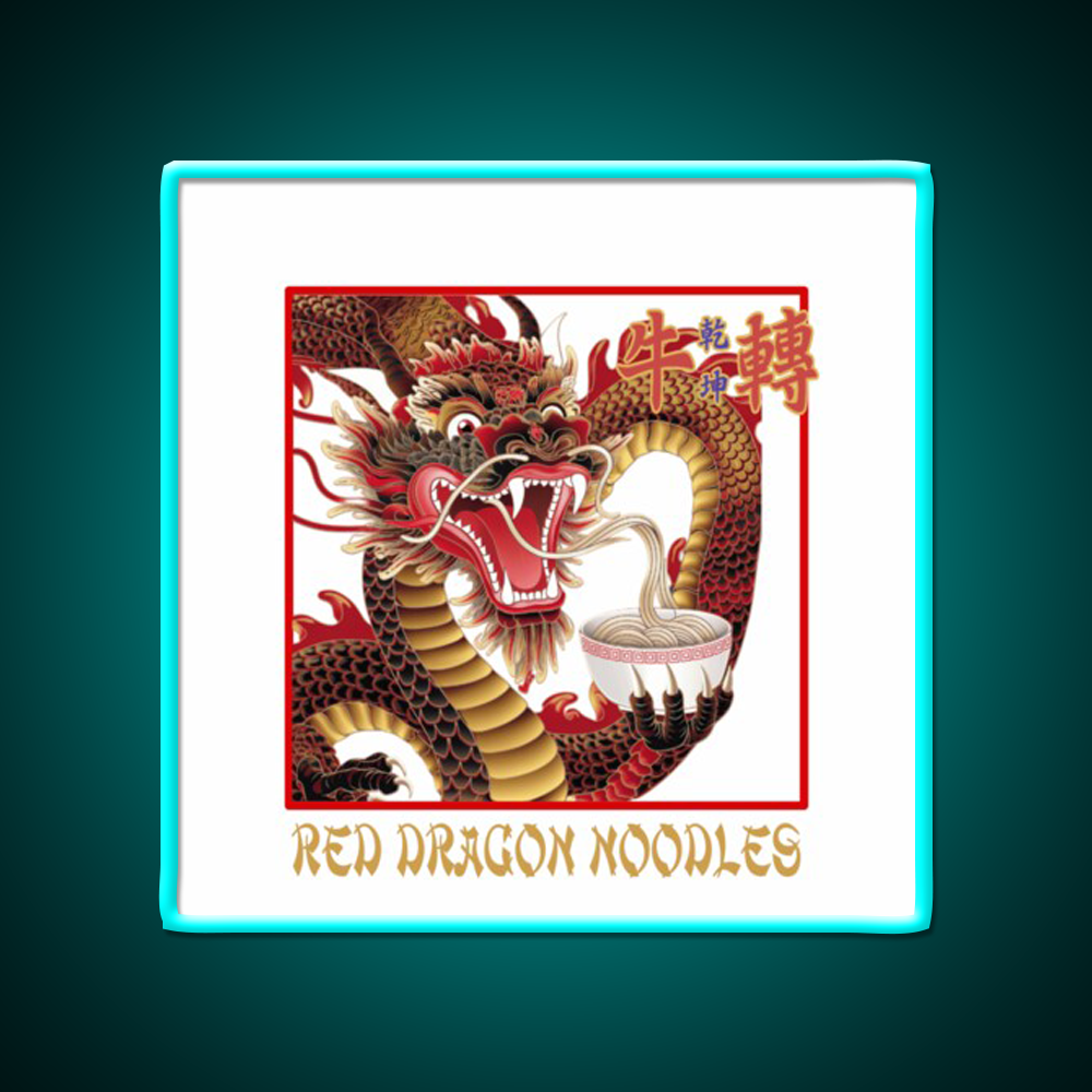 Red Dragon Noodles Led Neon Sign Chinese Food Rgb Color