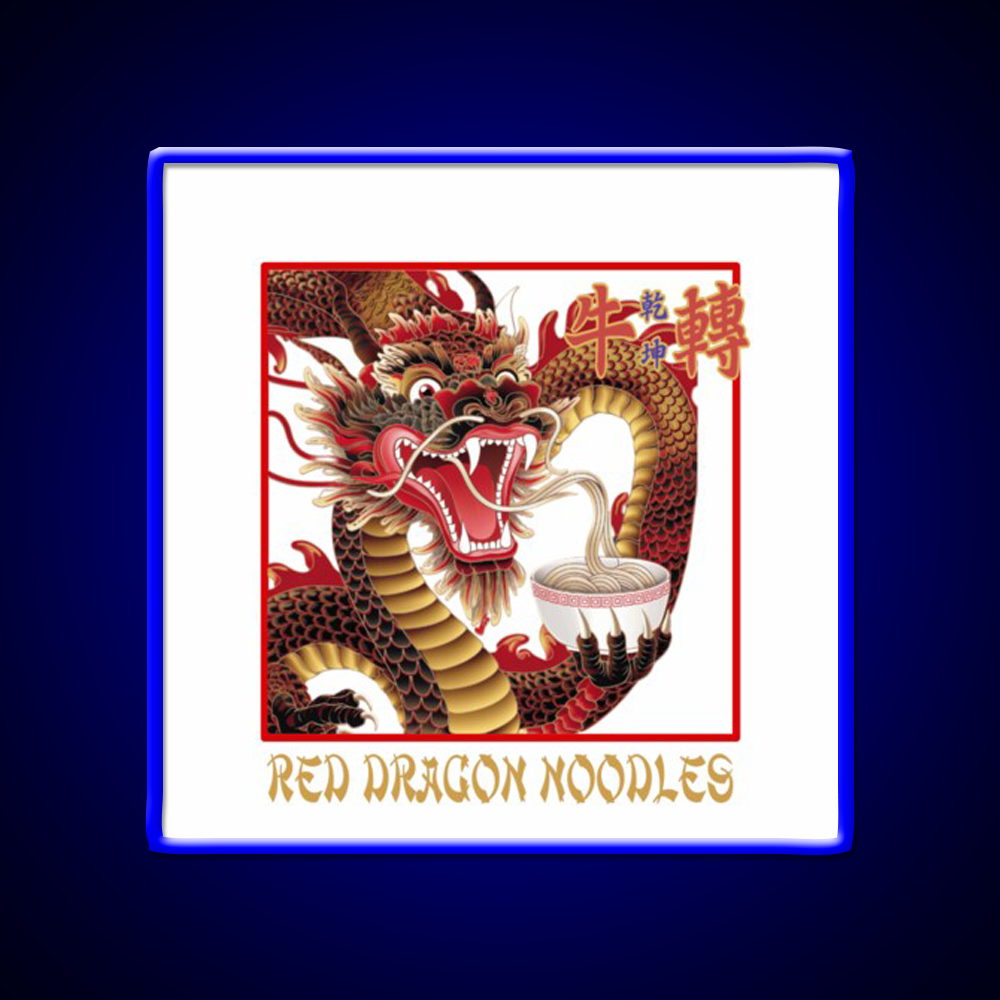 Red Dragon Noodles Led Neon Sign Chinese Food Rgb Color