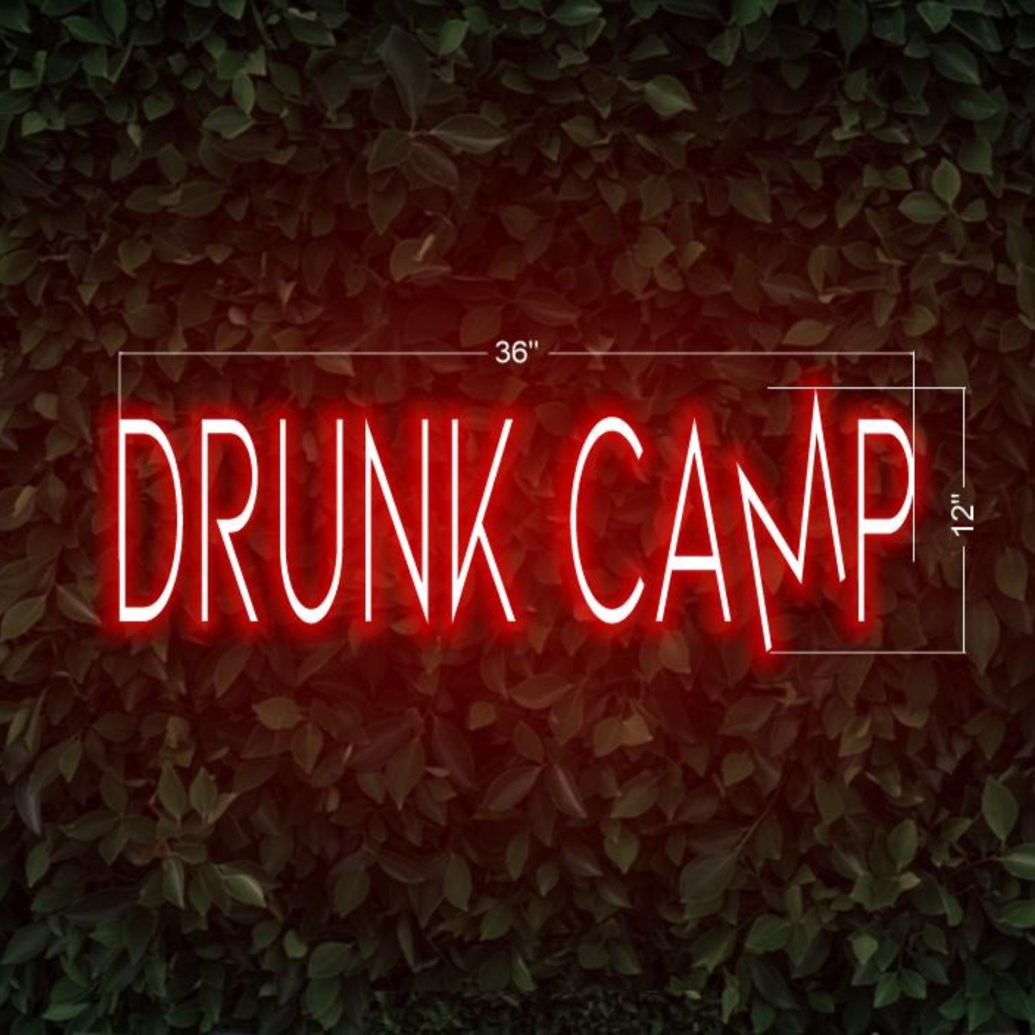 Red Drunk Camp Led Neon Sign For Bar And Camp Decor | Shineneon