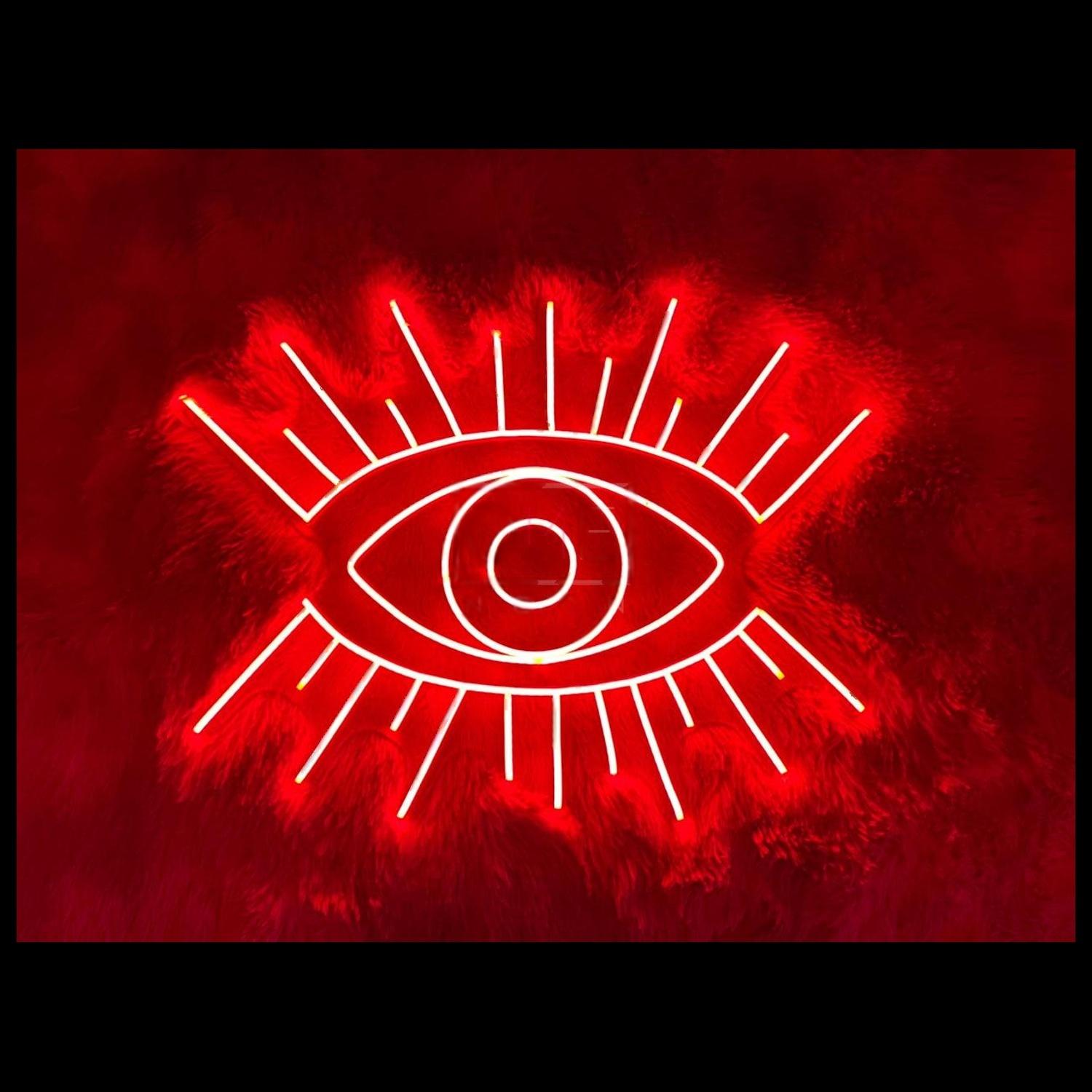 Red Eye Radiant Glow Led Neon Sign For Bar Club Art Studio | Shineneon