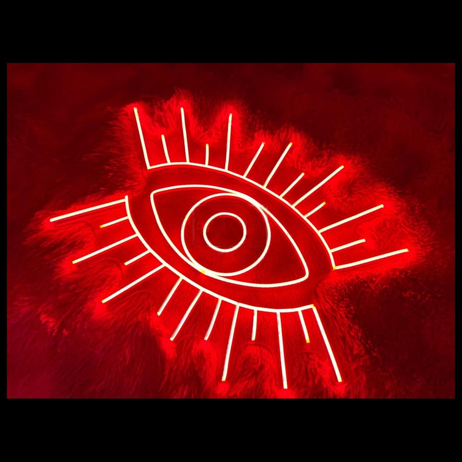 Red Eye Radiant Glow Led Neon Sign For Bar Club Art Studio | Shineneon