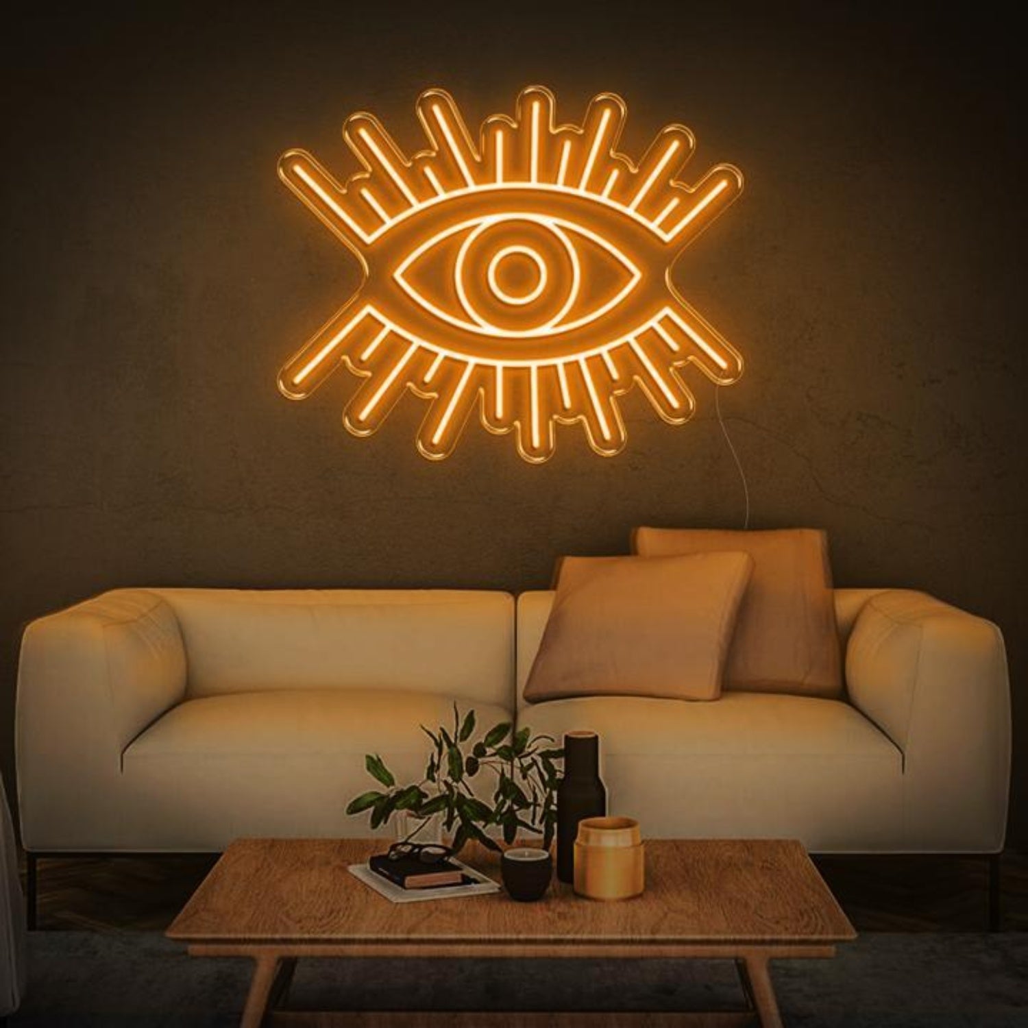 Red Eye Radiant Glow Led Neon Sign For Bar Club Art Studio | Shineneon
