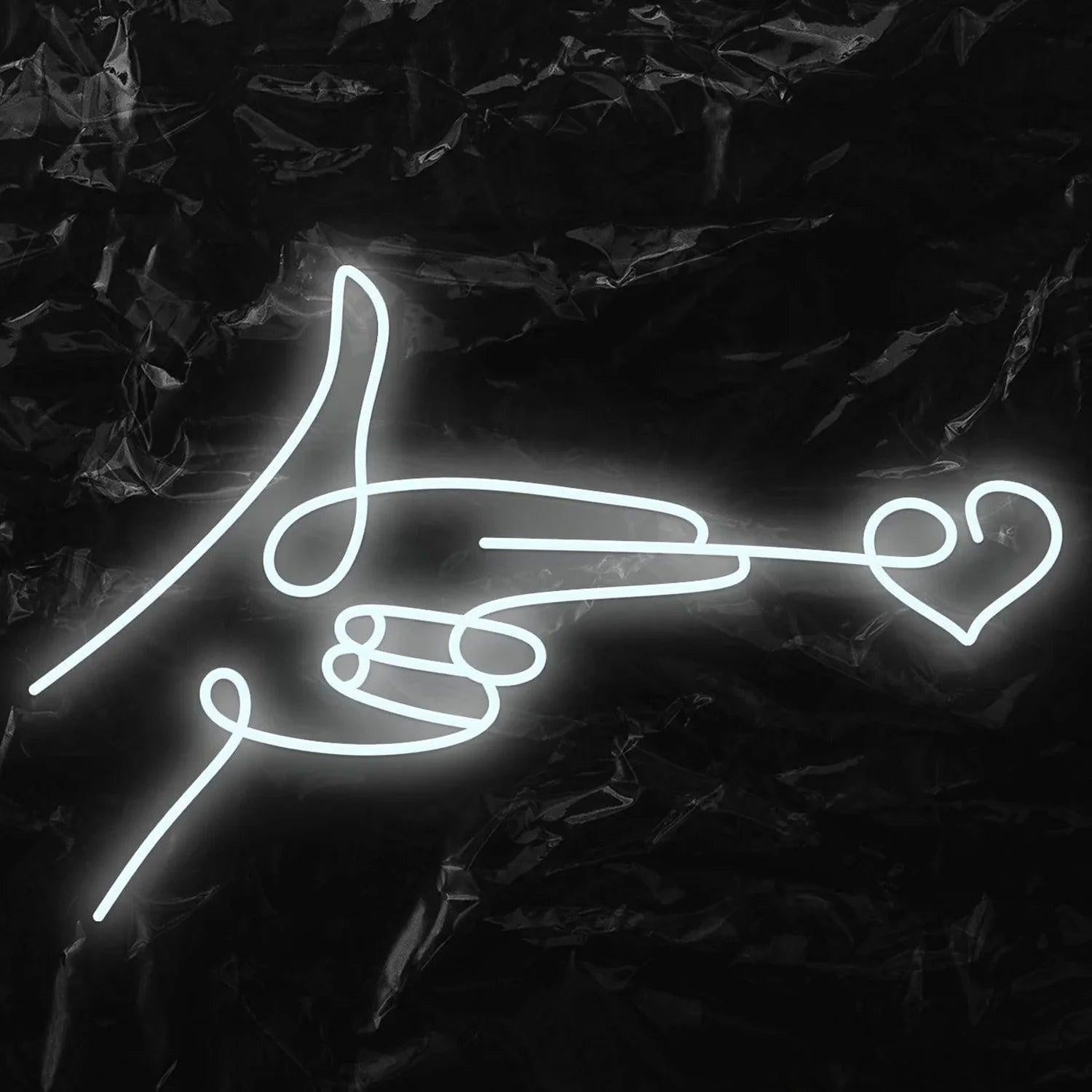 Red Finger Heart Led Neon Sign For Modern Home Bar Cafe Decor | Shineneon