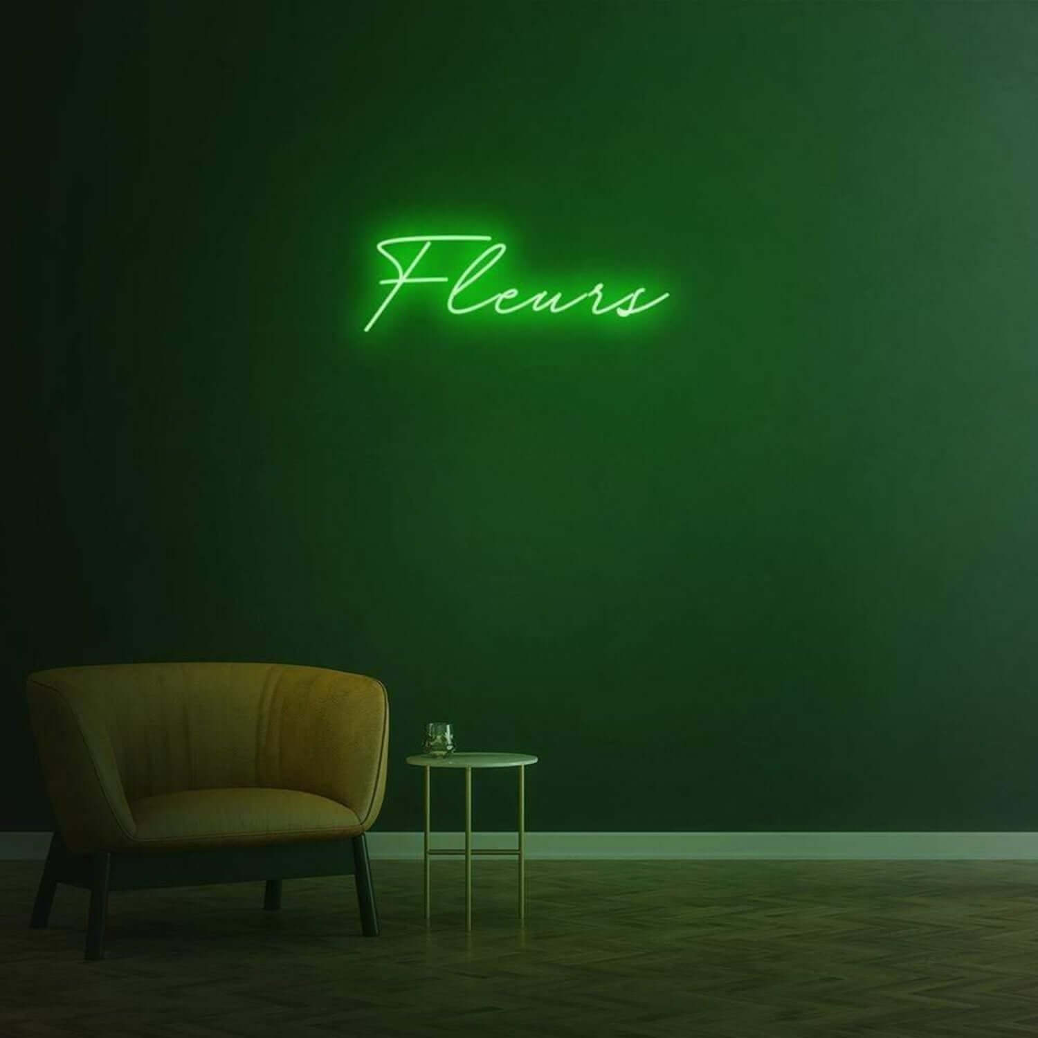 Red Fleurs Led Neon Sign For Home Café Floral Decor - Shineneon