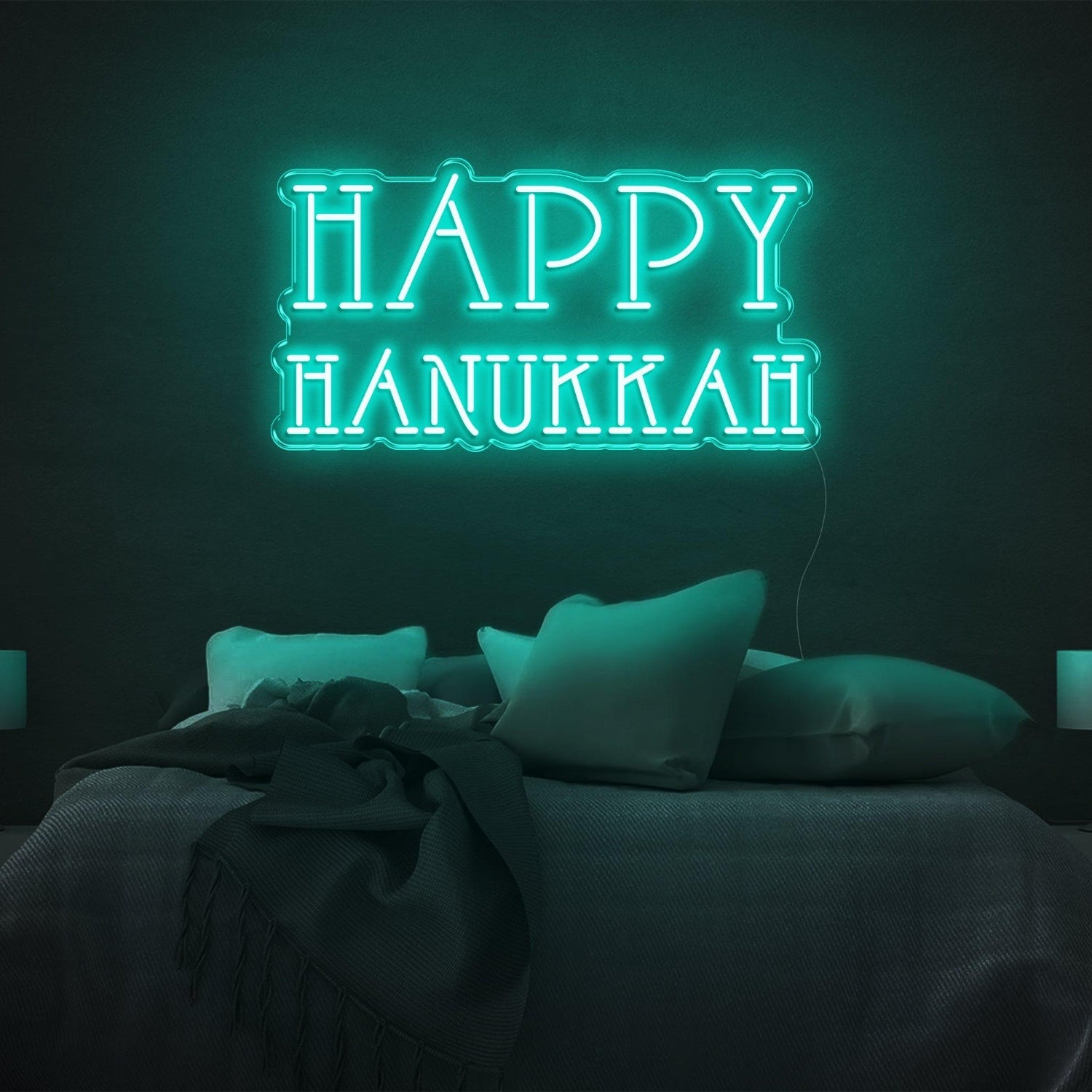 Red Happy Hanukkah Led Neon Sign For Bedroom Holiday Decor | Shineneon