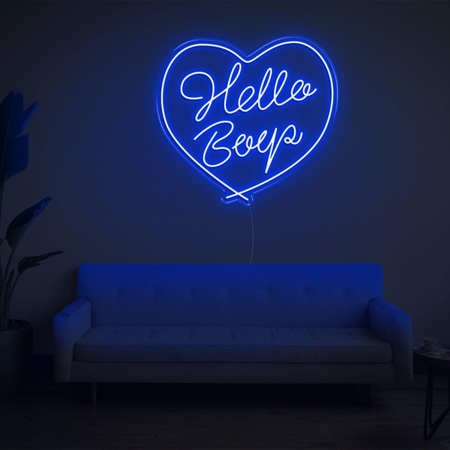 Red Heart Hello Beep Led Neon Sign For Indoor Wall Decor | Shineneon