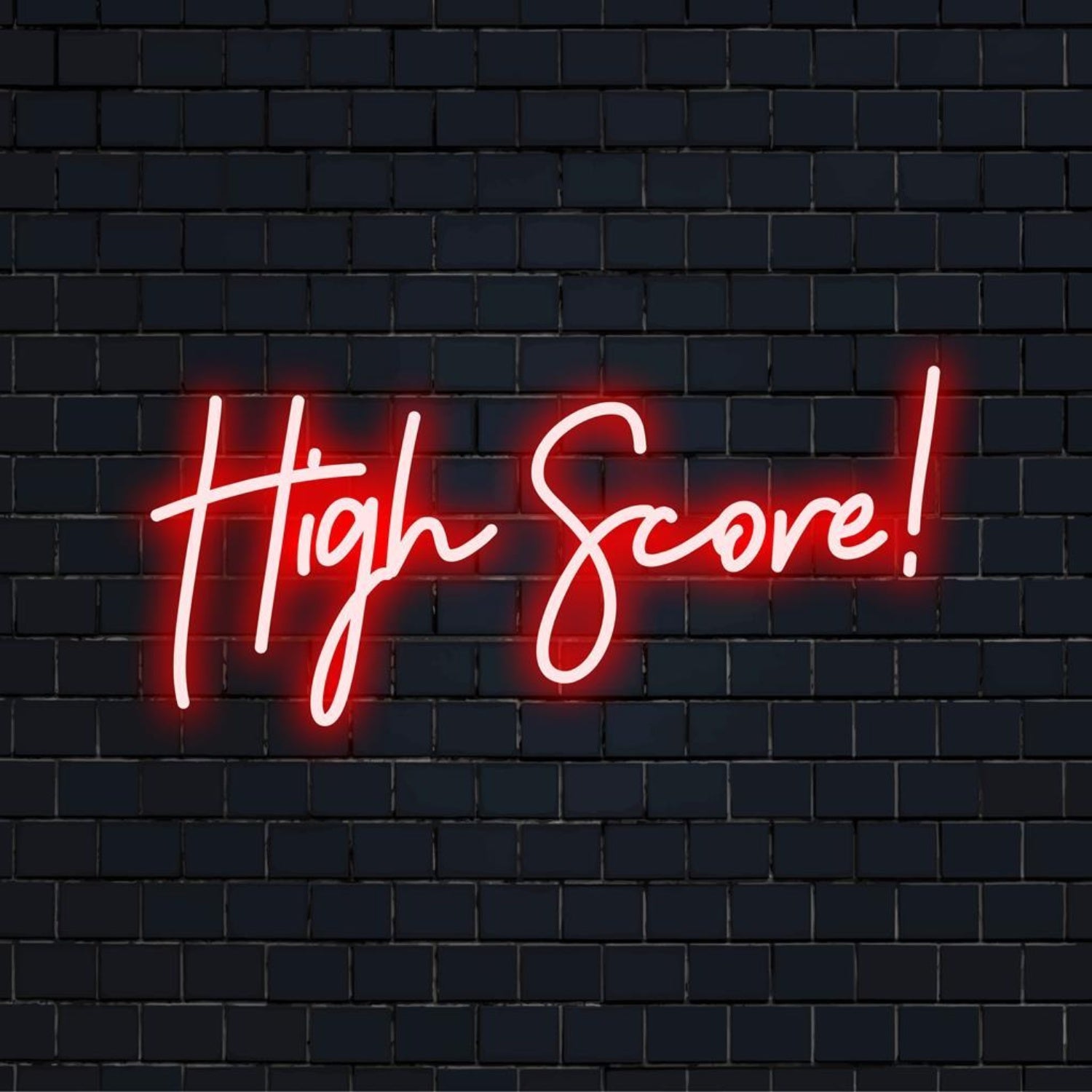 Red High Score Led Neon Sign For Arcade Game Room Bar Wall | Shineneon