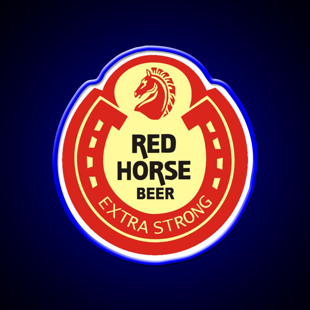 Red Horse Beer Logo Beer Bar Decor Led Neon Sign Rgb Color - LED neon sign view 5