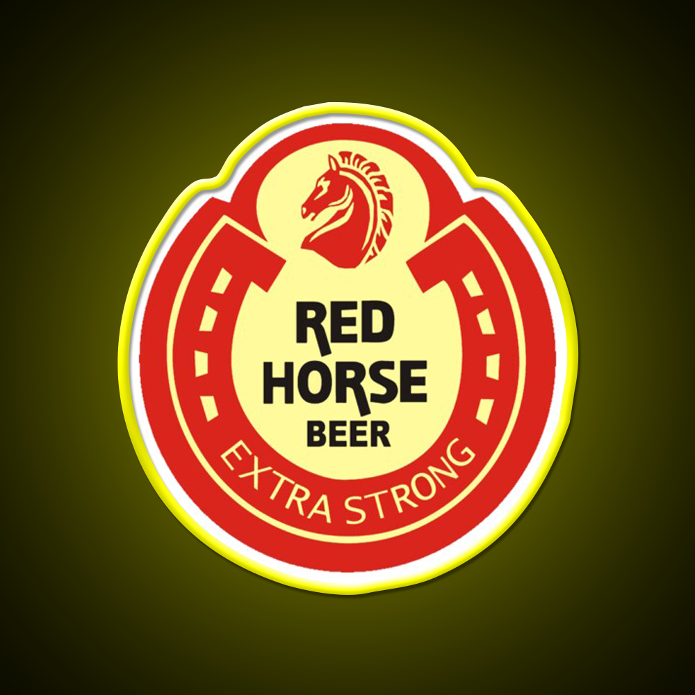 Red Horse Beer Logo Beer Bar Decor Led Neon Sign Rgb Color - LED neon sign view 7