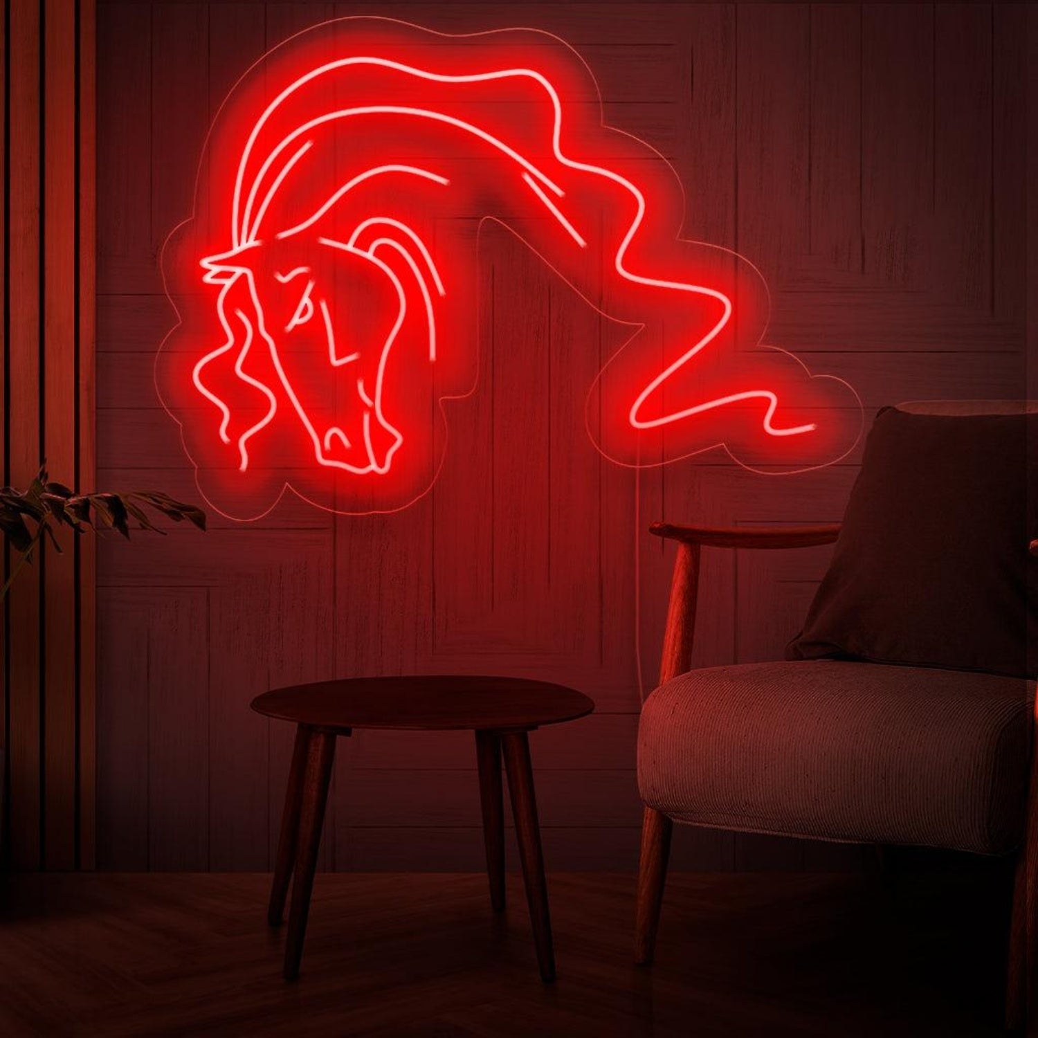 Red Horse Head Led Neon Sign For Home Wall Art Decor | Shineneon