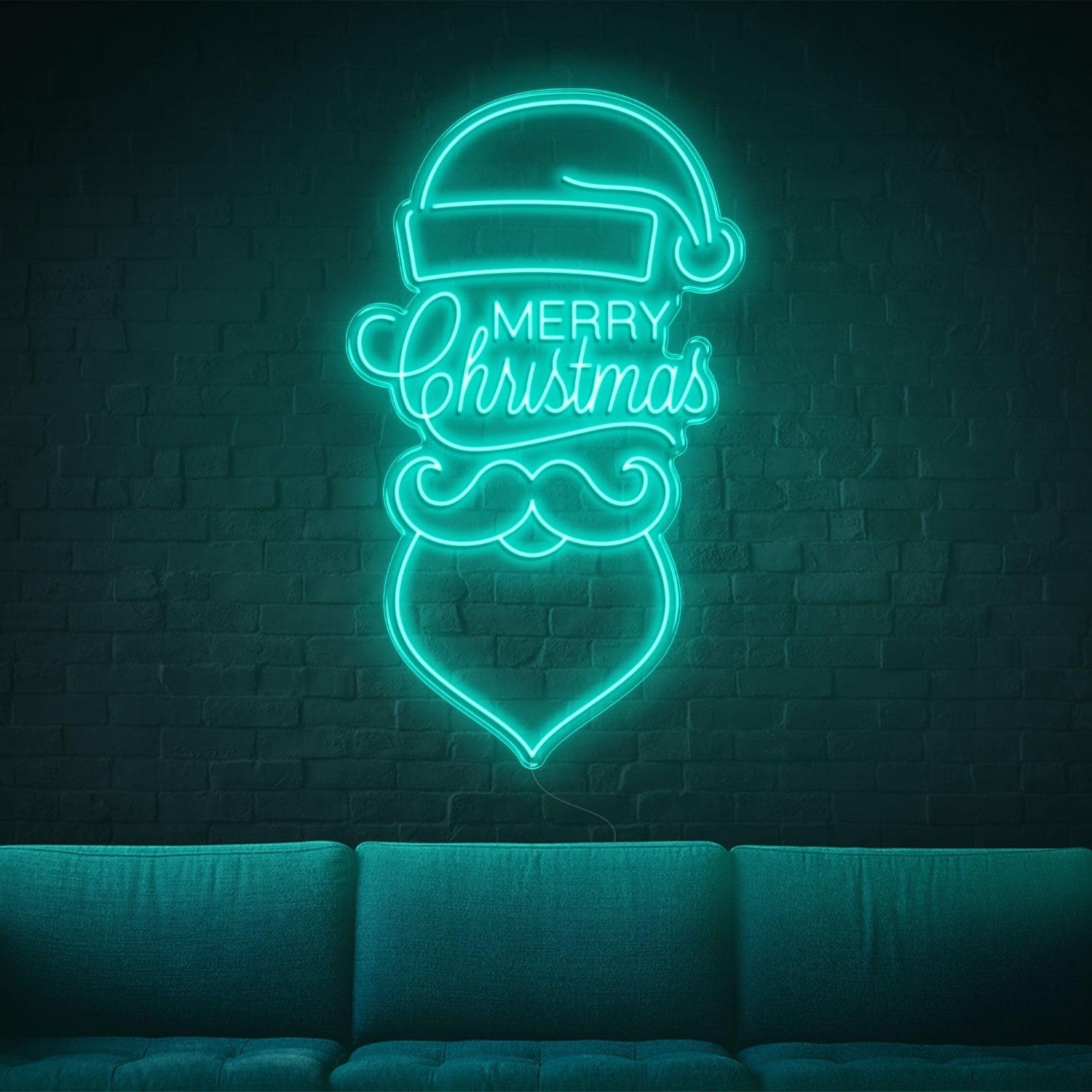 Red Merry Christmas Santa Face Led Neon Sign For Indoor Holiday Decor | Shineneon