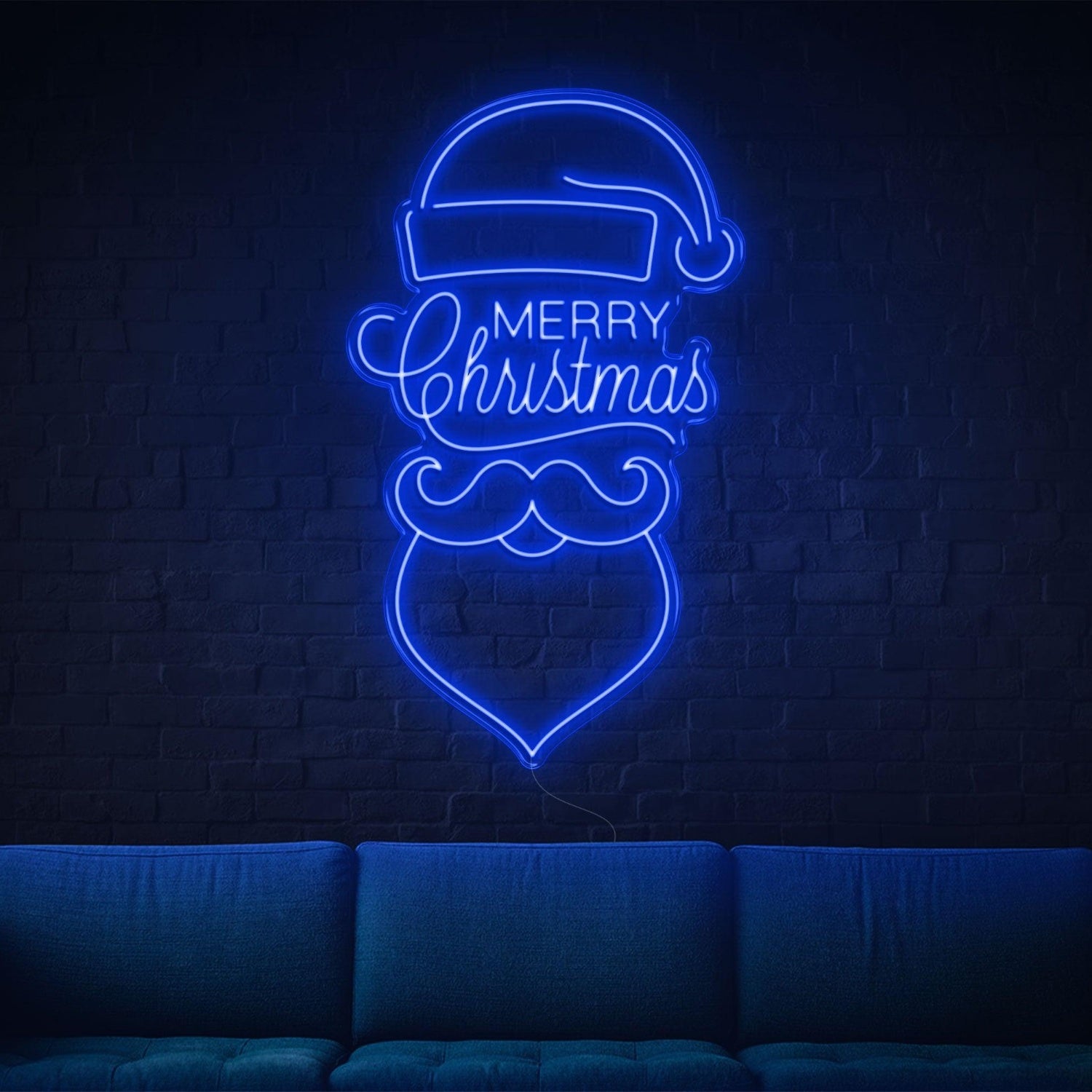 Red Merry Christmas Santa Face Led Neon Sign For Indoor Holiday Decor | Shineneon