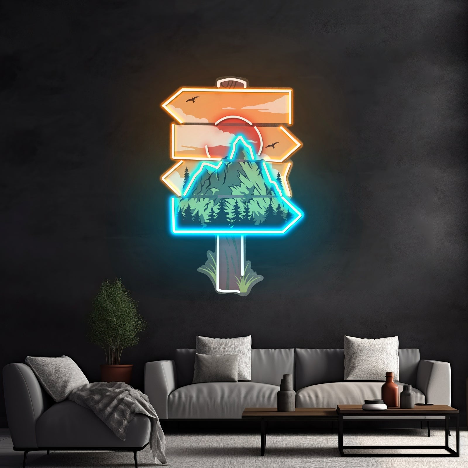 Red Moon Forestry Led Neon Sign Light Custom Led Signs - Shineneon