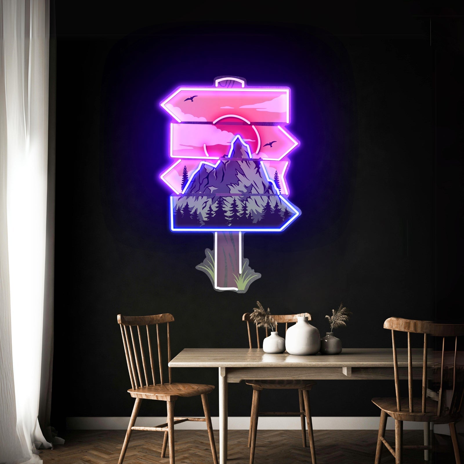 Red Moon Forestry Led Neon Sign Light Custom Led Signs - Shineneon