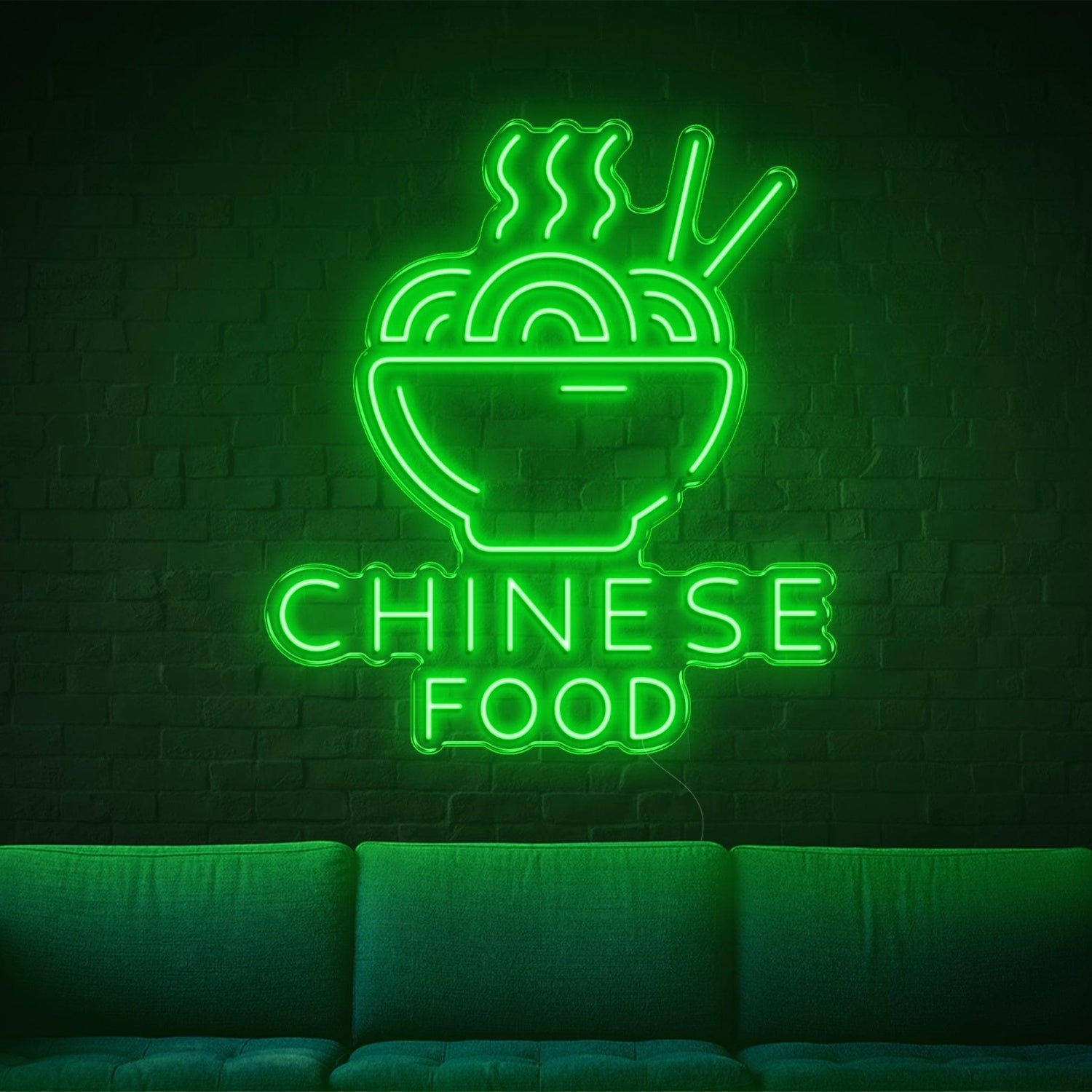 Red Noodles Bowl Chinese Food Led Neon Sign For Restaurant Decor | Shineneon