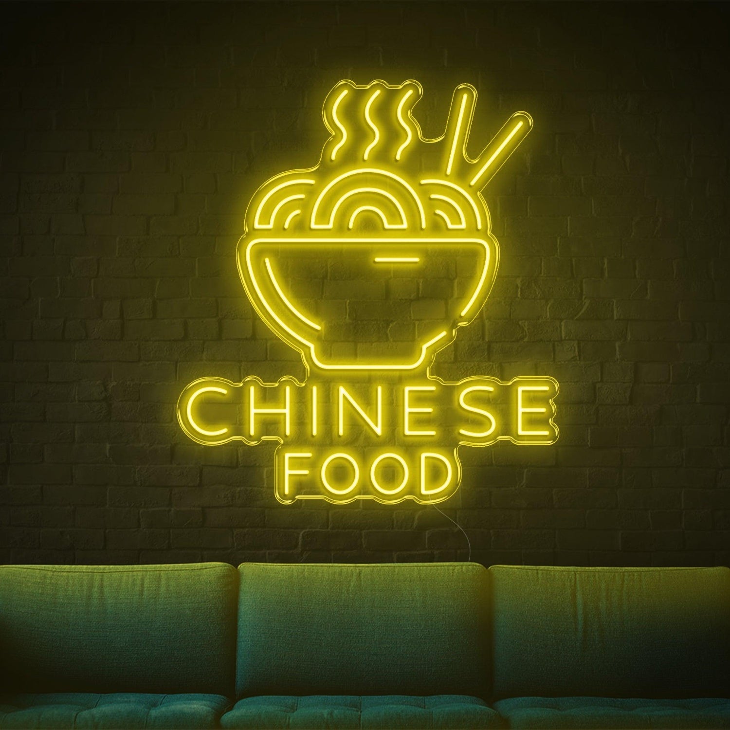 Red Noodles Bowl Chinese Food Led Neon Sign For Restaurant Decor | Shineneon