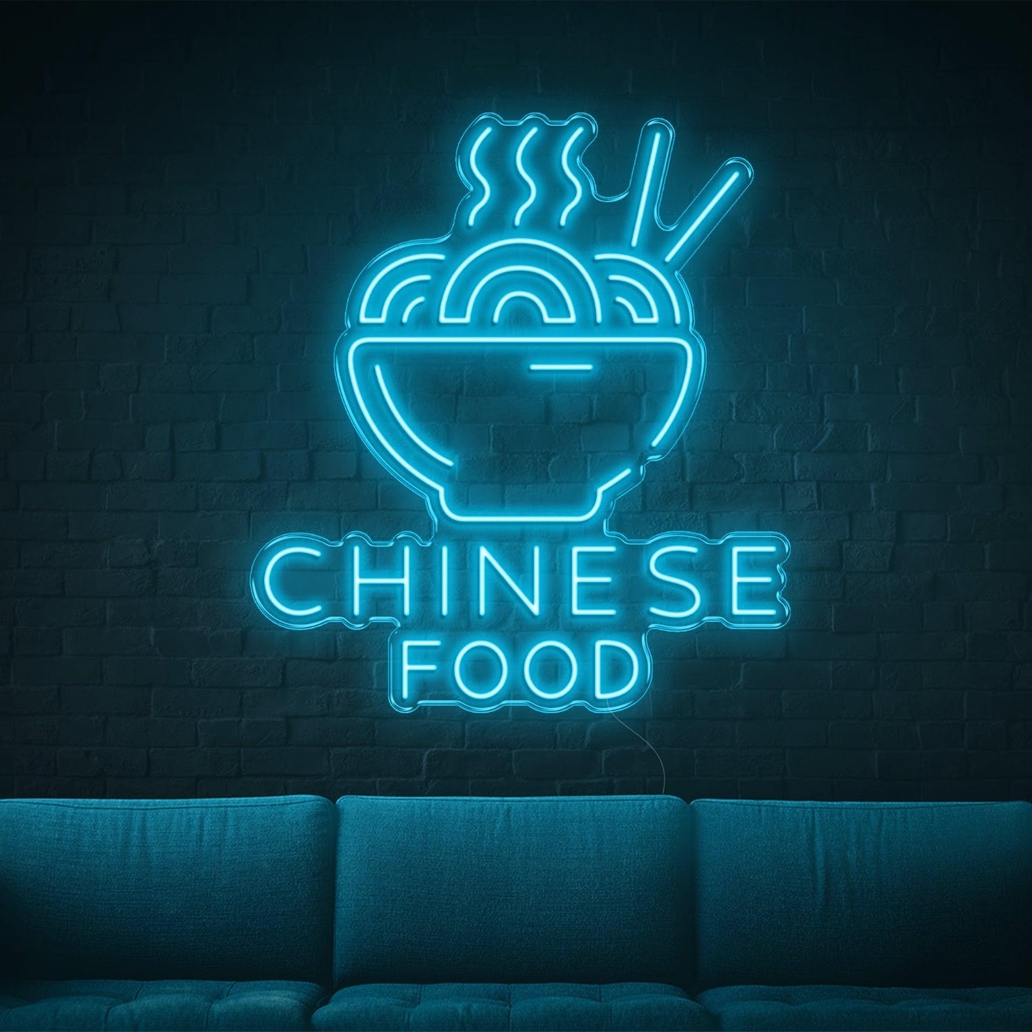 Red Noodles Bowl Chinese Food Led Neon Sign For Restaurant Decor | Shineneon