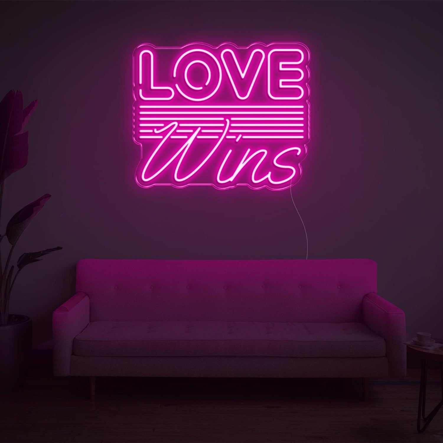 Red Retro-Modern Love Wins Led Neon Sign For Home Decor Party Ambiance | Shineneon
