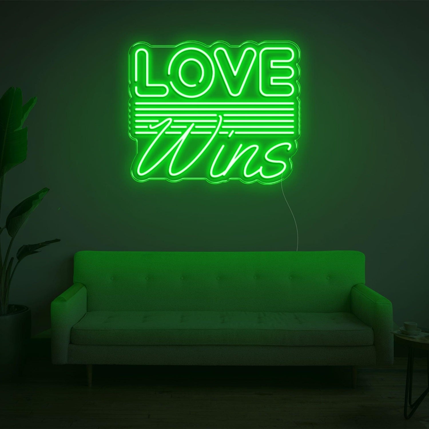 Red Retro-Modern Love Wins Led Neon Sign For Home Decor Party Ambiance | Shineneon