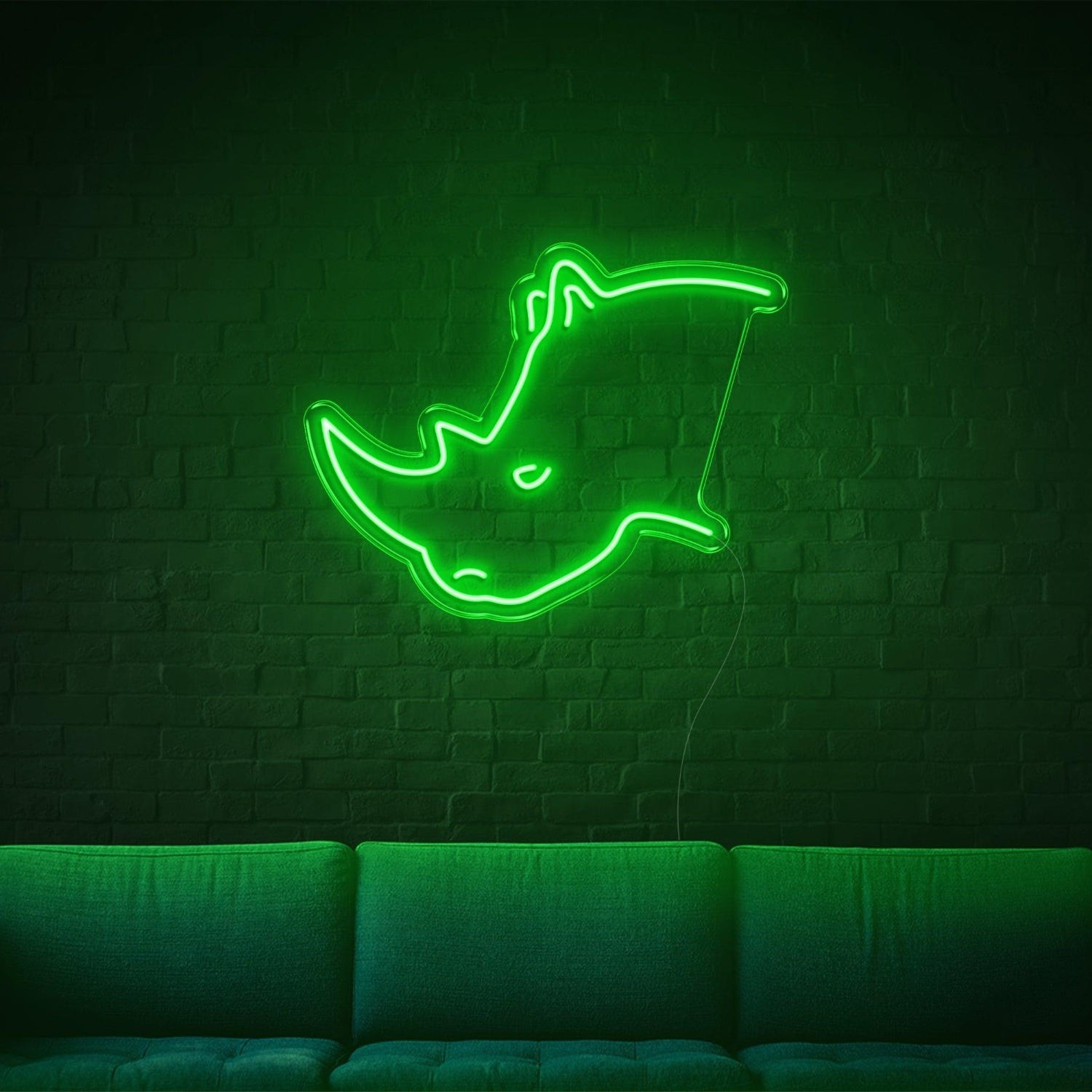 Red Rhino Head Led Neon Sign Indoor Wall Art | Shineneon
