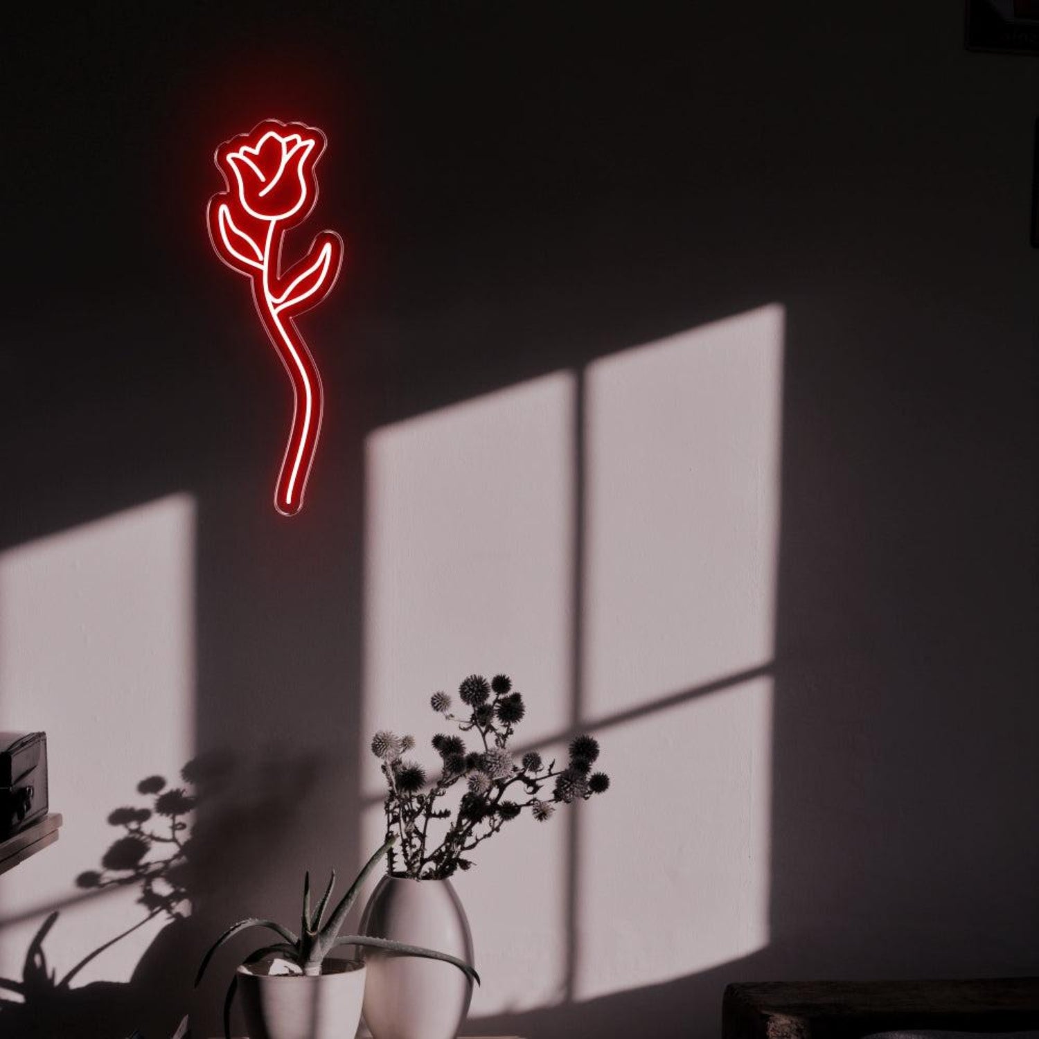Red Rose Led Neon Sign For Modern Home Decor | Shineneon